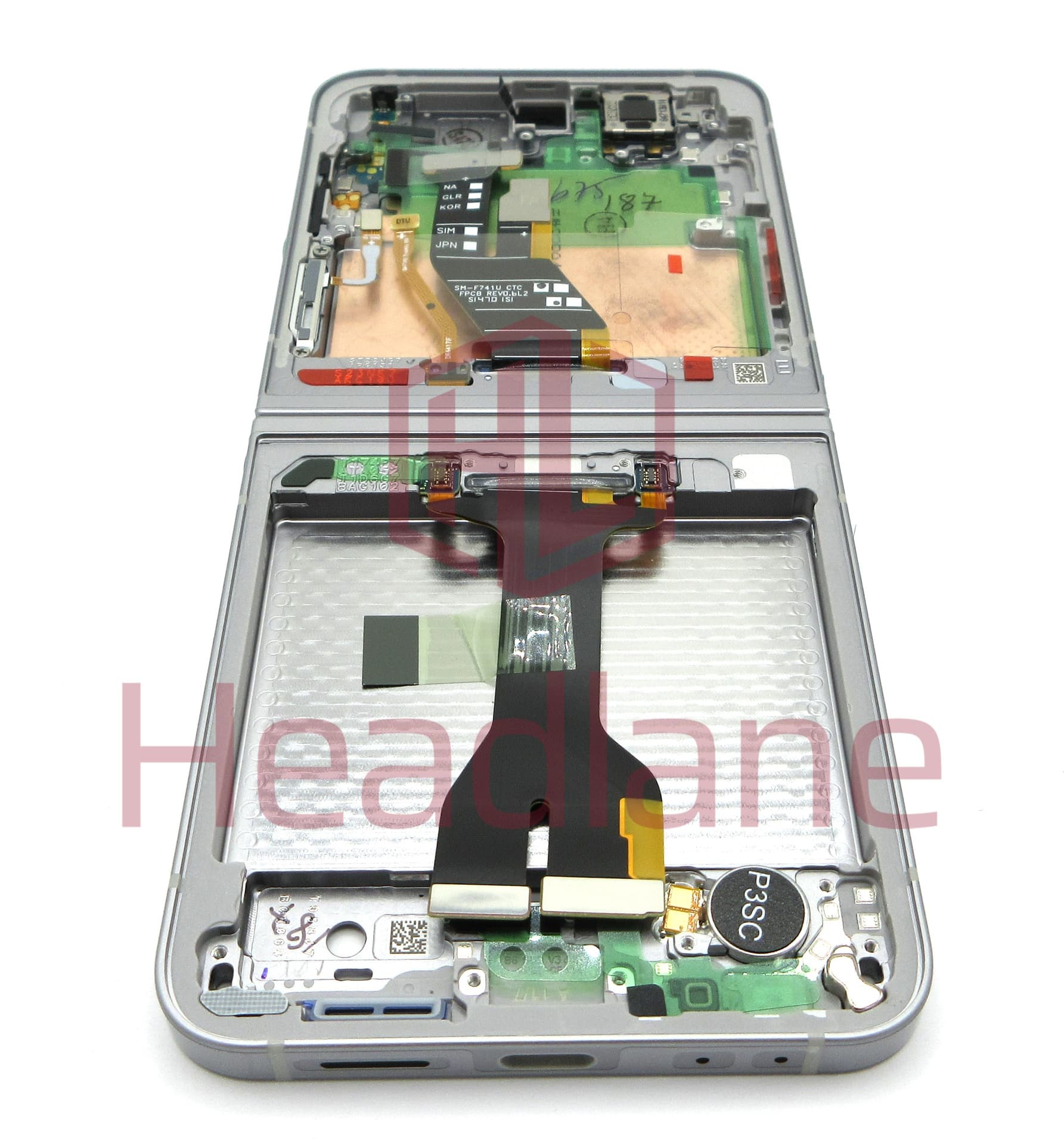 Samsung SM-F741 Galaxy Z Flip6 5G Display Frame - Silver Shadow - view 4