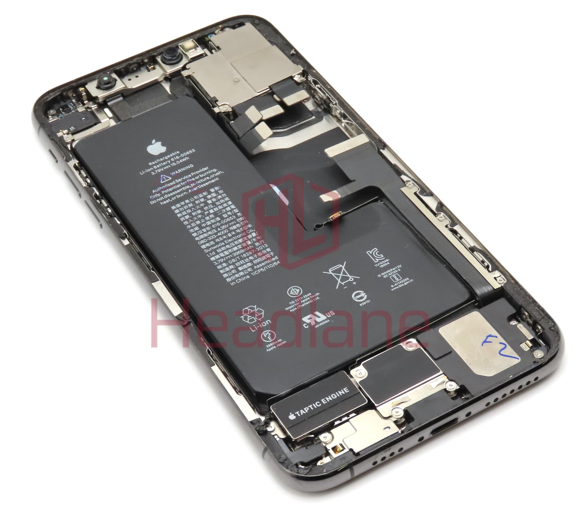 Apple iPhone 11 Pro Max Back / Battery Cover + Small Parts - Space Grey (Pulled - Grade A) - view 2