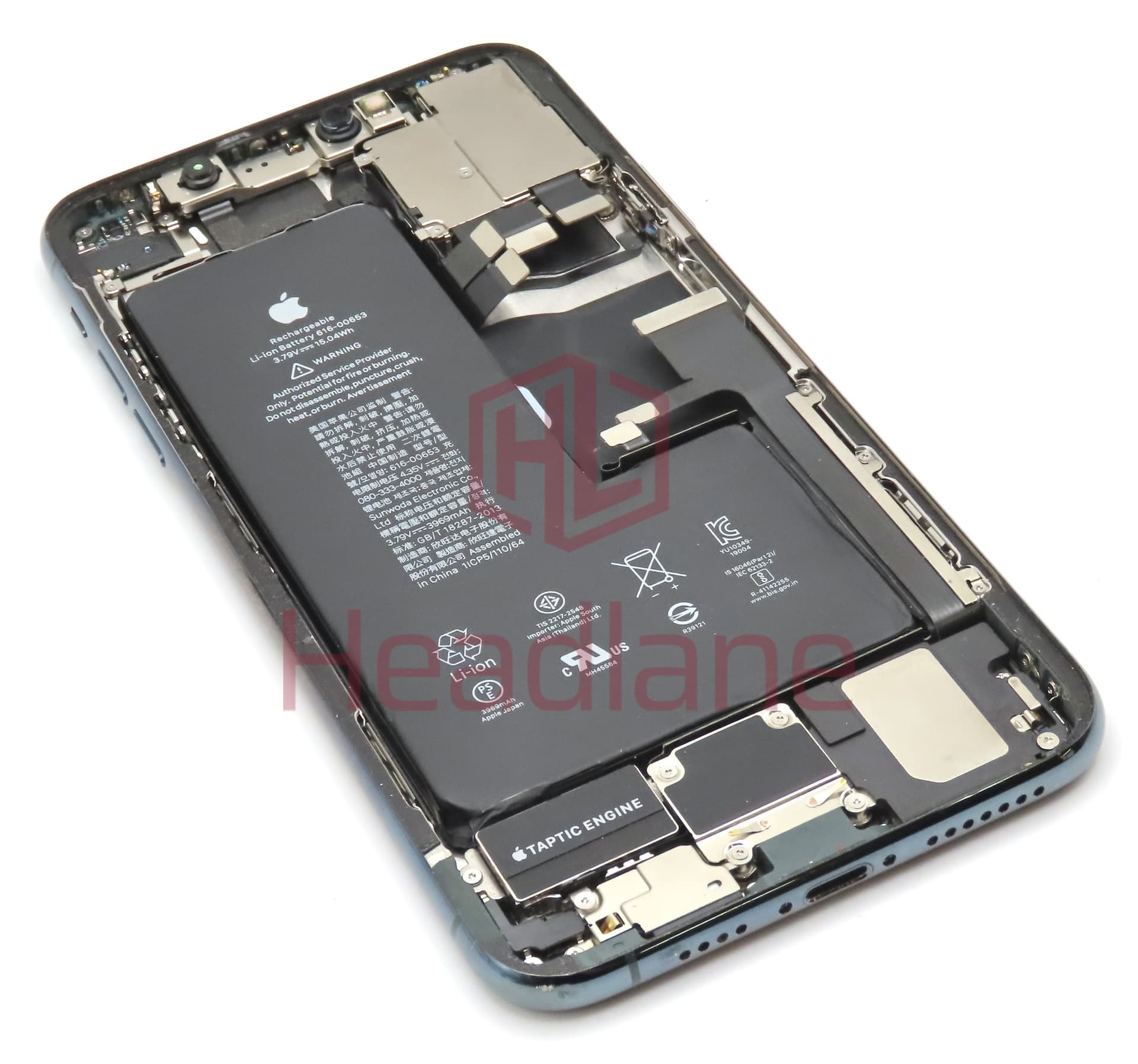 Apple iPhone 11 Pro Max Back / Battery Cover + Small Parts - Midnight Green (Pulled - Grade C) - view 2