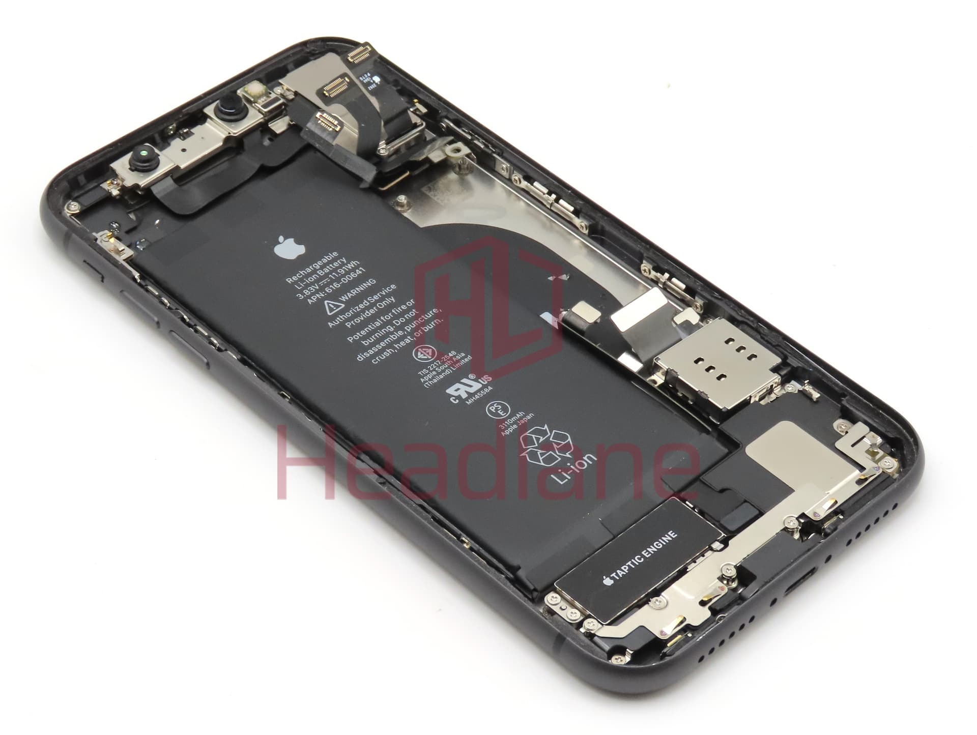 Apple iPhone 11 Back / Battery Cover + Small Parts - Black (Pulled - Grade A) - view 2