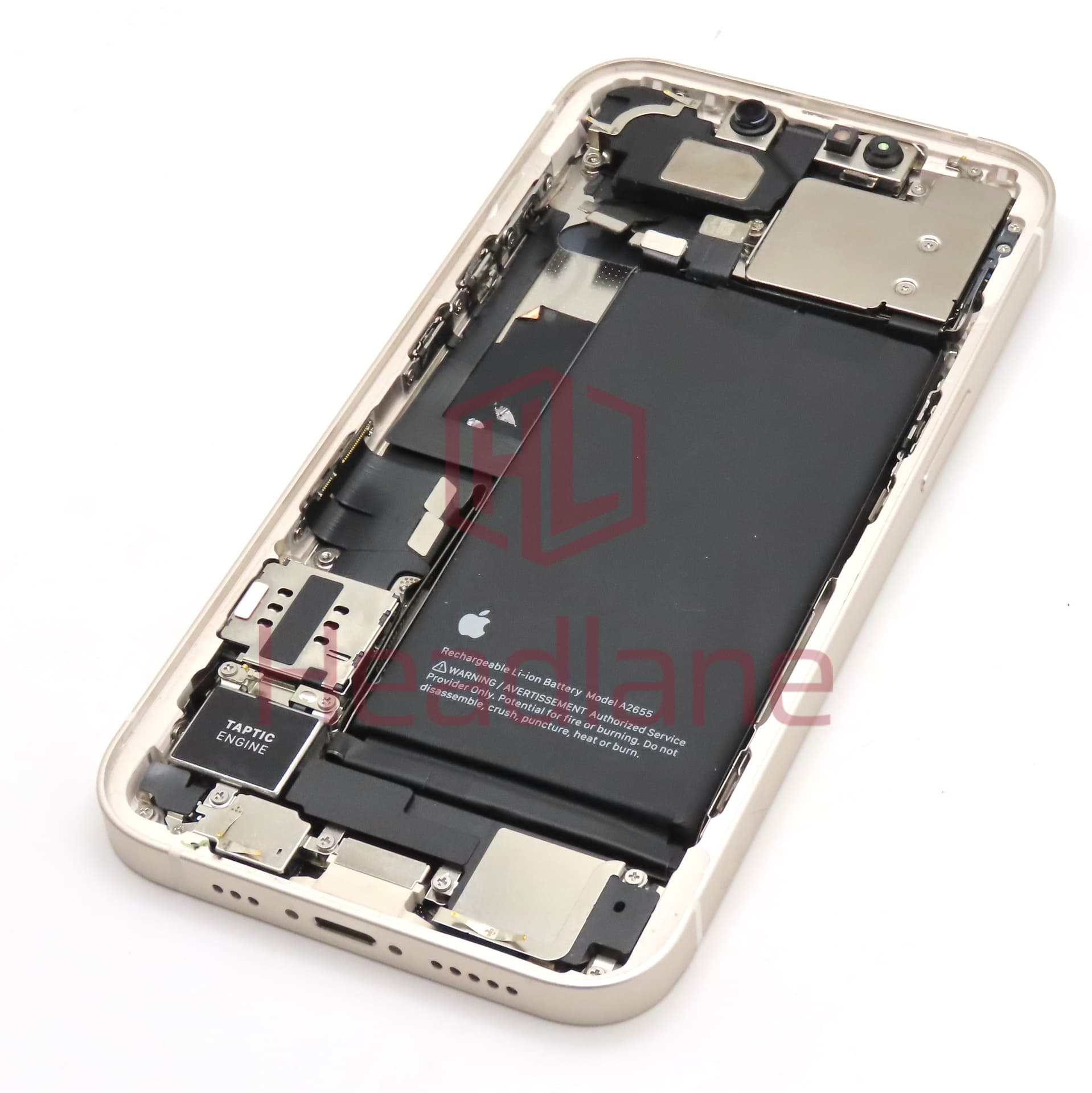 iPhone 13 Back / Battery Cover + Small Parts - Starlight (Pulled - Grade C) - view 2