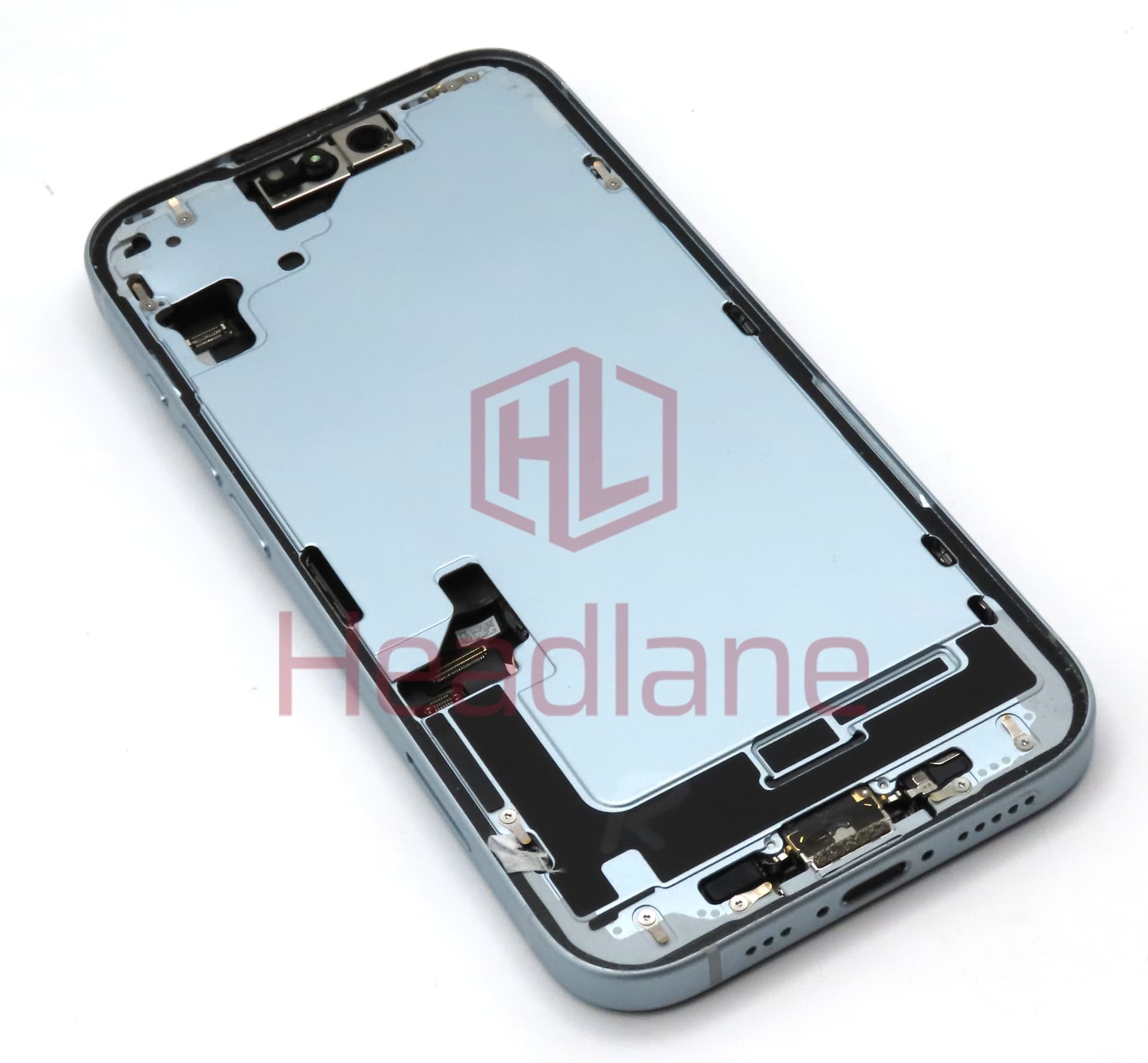 iPhone 15 Back / Battery Cover + Small Parts - Blue (Pulled - Grade B) - view 2