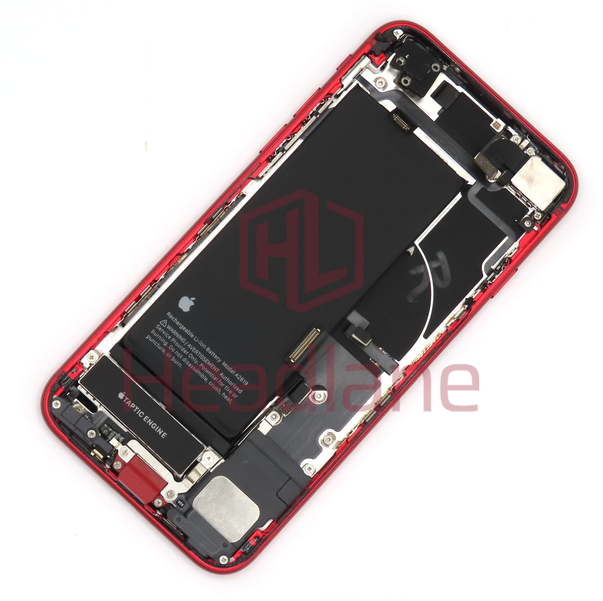 iPhone SE (2nd Gen) Back / Battery Cover + Small Parts - Red (Pulled - Grade C) - view 2
