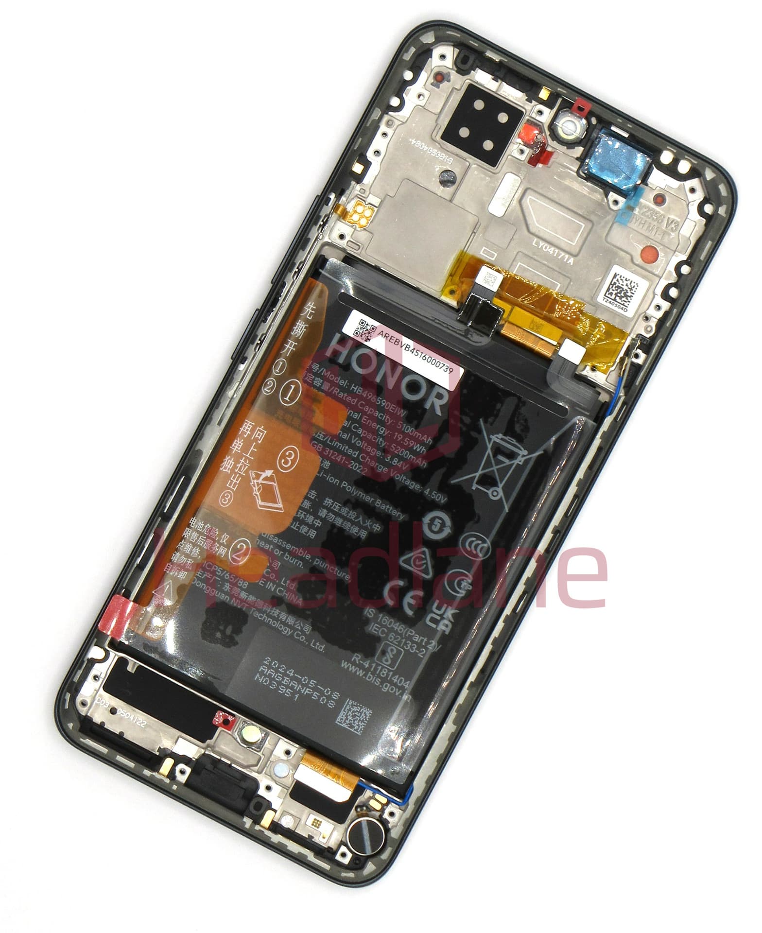 Honor 200 LCD Display / Screen + Touch + HB496590EIW Battery - Black - view 2