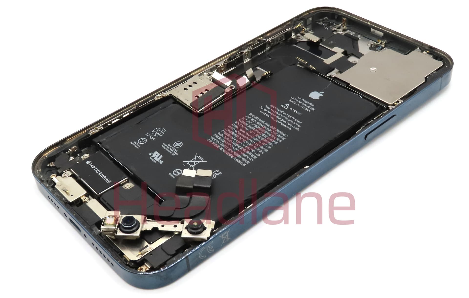 iPhone 12 Pro Max Back / Battery Cover + Small Parts - Blue (Pulled - Grade B) - view 2