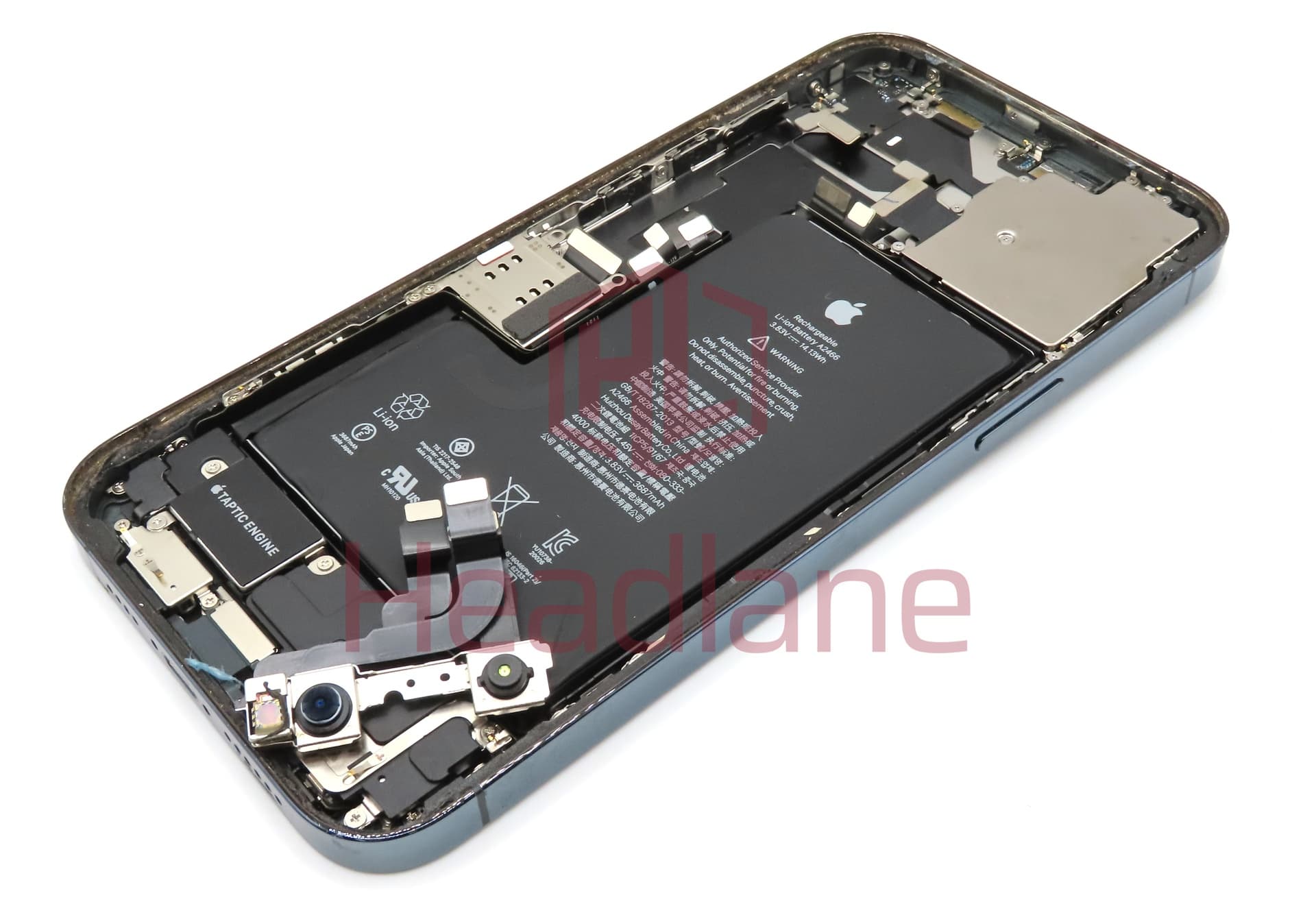 iPhone 12 Pro Max Back / Battery Cover + Small Parts - Blue (Pulled - Grade D) - view 2