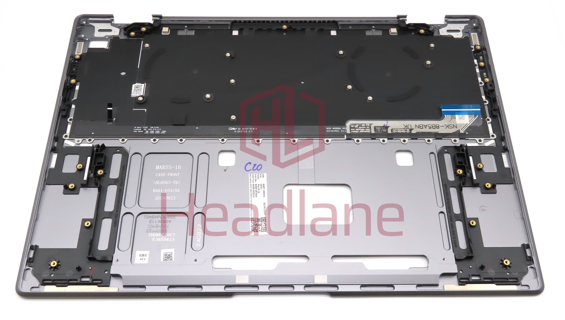 Samsung NP960QHA Galaxy Book5 Pro 360 Top Cover + Keyboard - Grey (UK QWERTY) - view 2