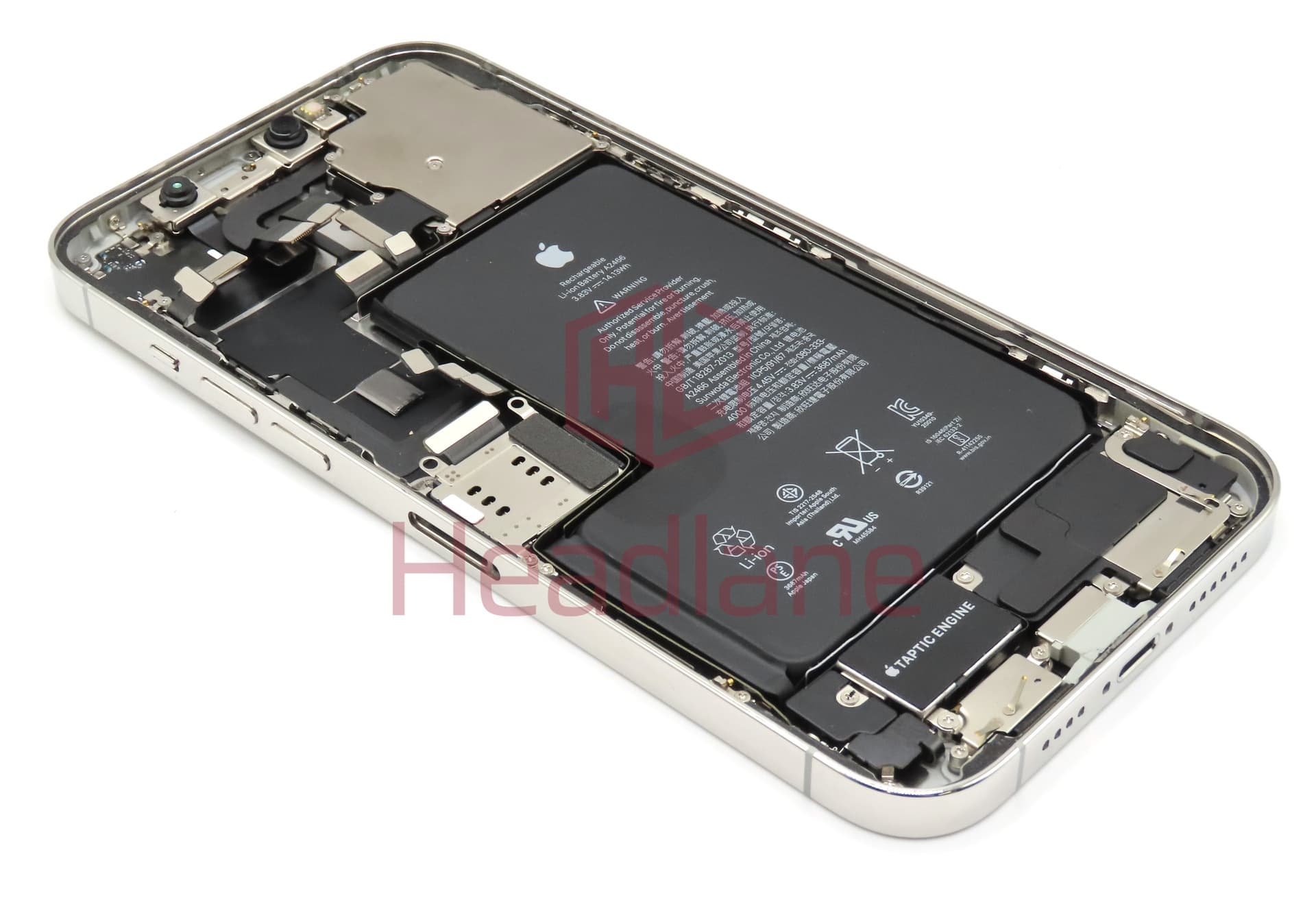 iPhone 12 Pro Max Back / Battery Cover + Small Parts - Silver (Pulled - Grade C) - view 2
