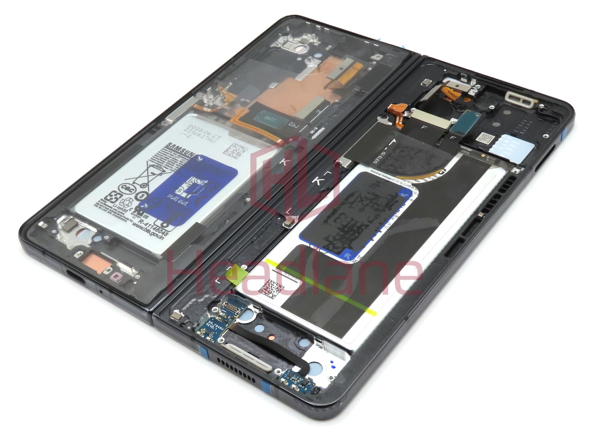 Samsung SM-F946 Galaxy Z Fold5 5G LCD Display / Screen + Touch + Battery - Phantom Black - view 2