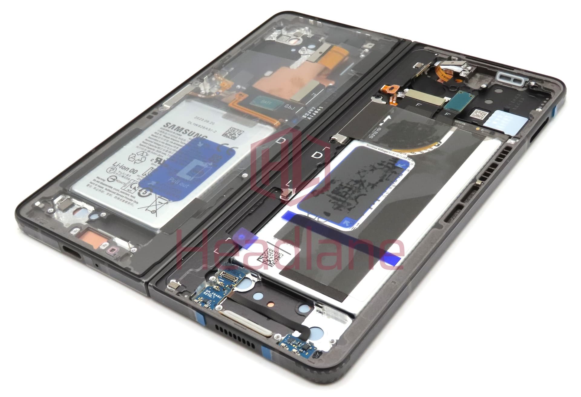 Samsung SM-F946 Galaxy Z Fold5 5G LCD Display / Screen + Touch + Battery - Grey / Blue - view 2