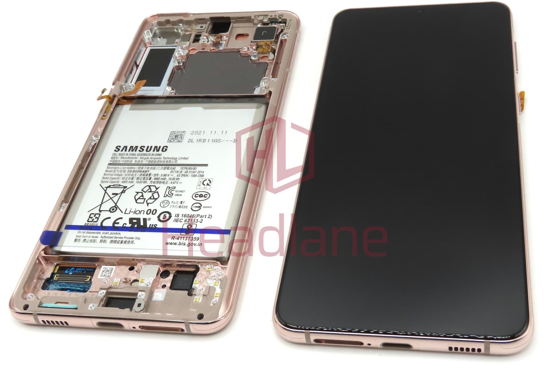 Samsung SM-G996 Galaxy S21+ 5G LCD Display / Screen + Touch + Battery - Phantom Violet (No Camera) - view 2