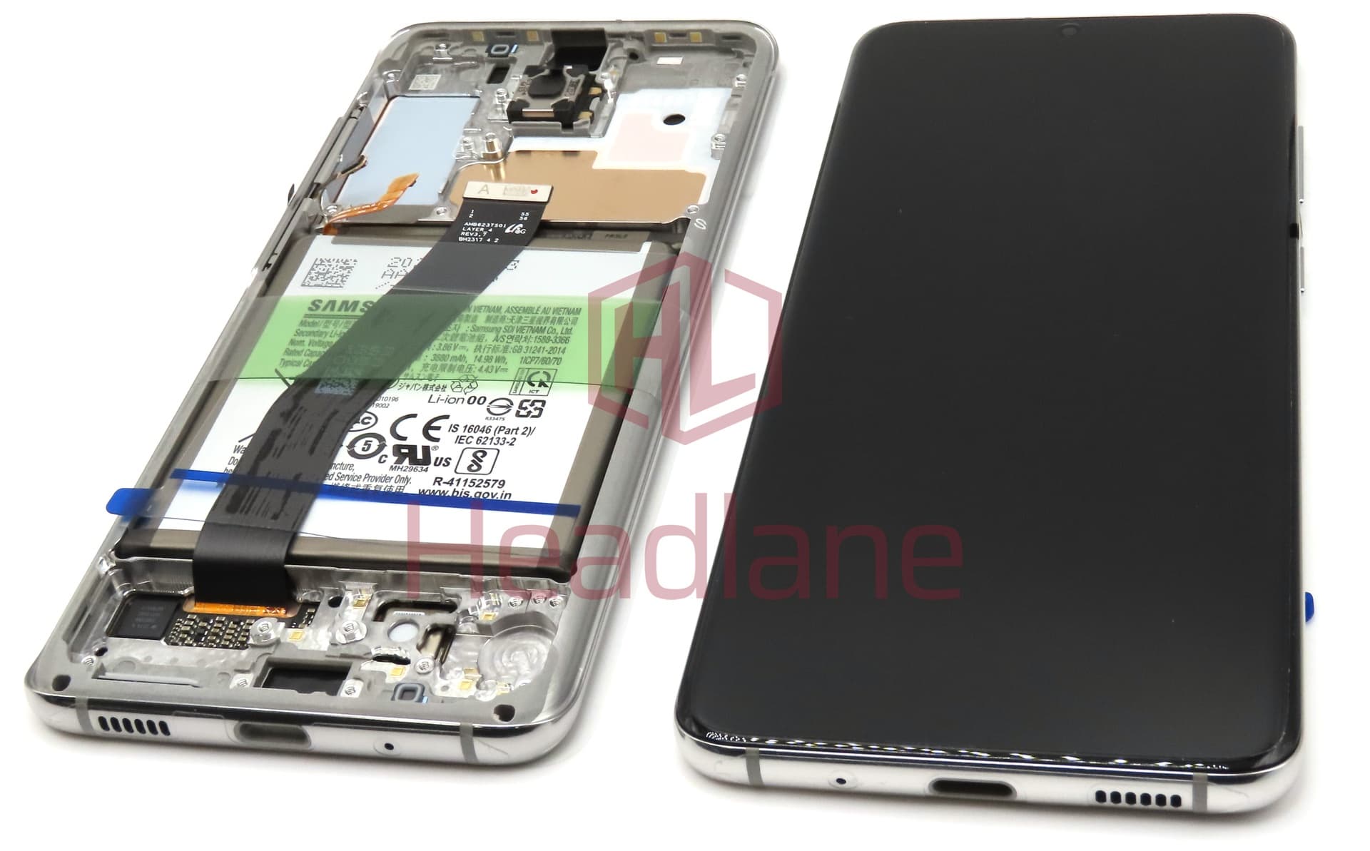 Samsung SM-G980 Galaxy S20 LCD Display / Screen + Touch + Battery - White (No Camera) - view 2
