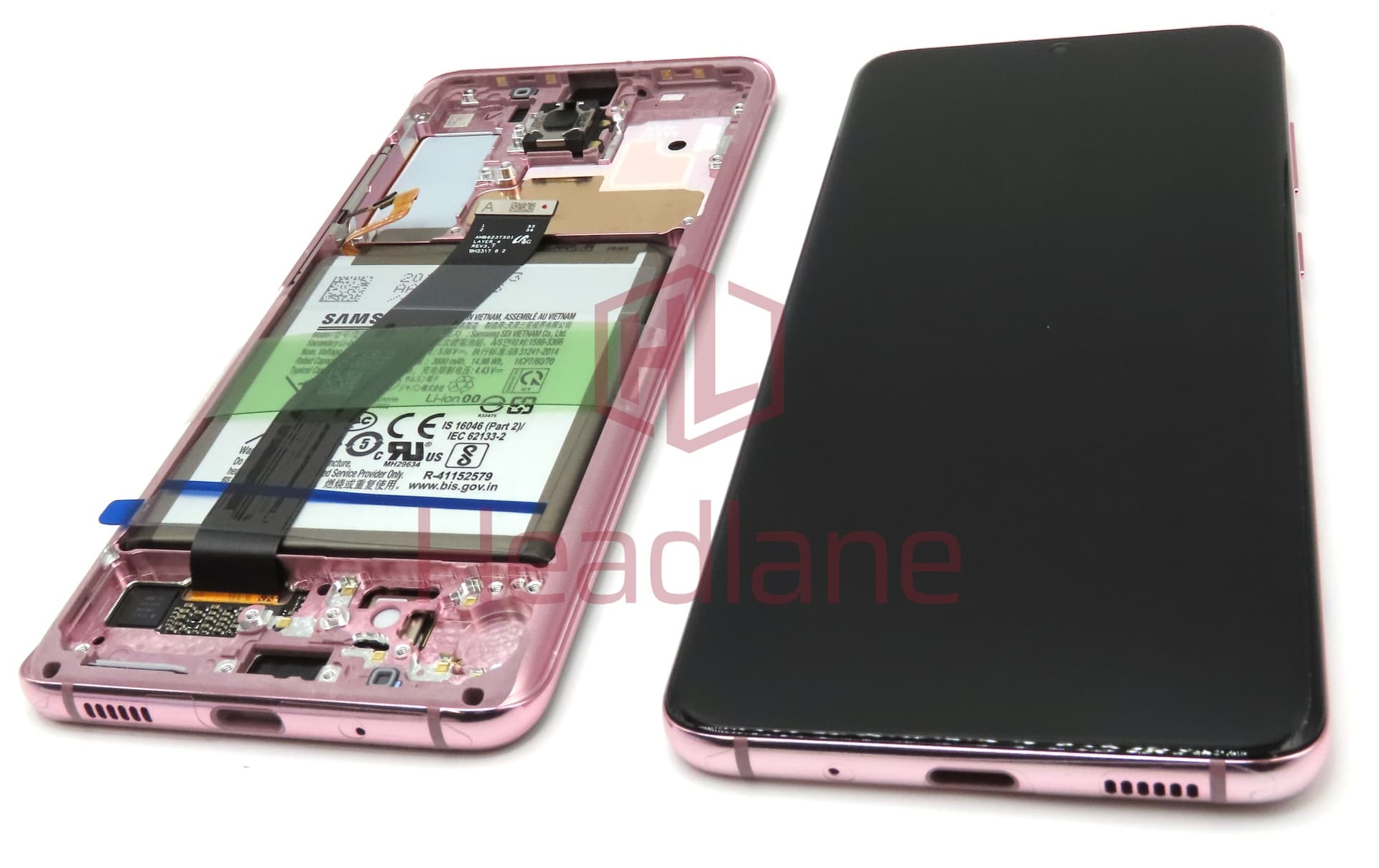 Samsung SM-G980 Galaxy S20 LCD Display / Screen + Touch + Battery - Pink (No Camera) - view 2