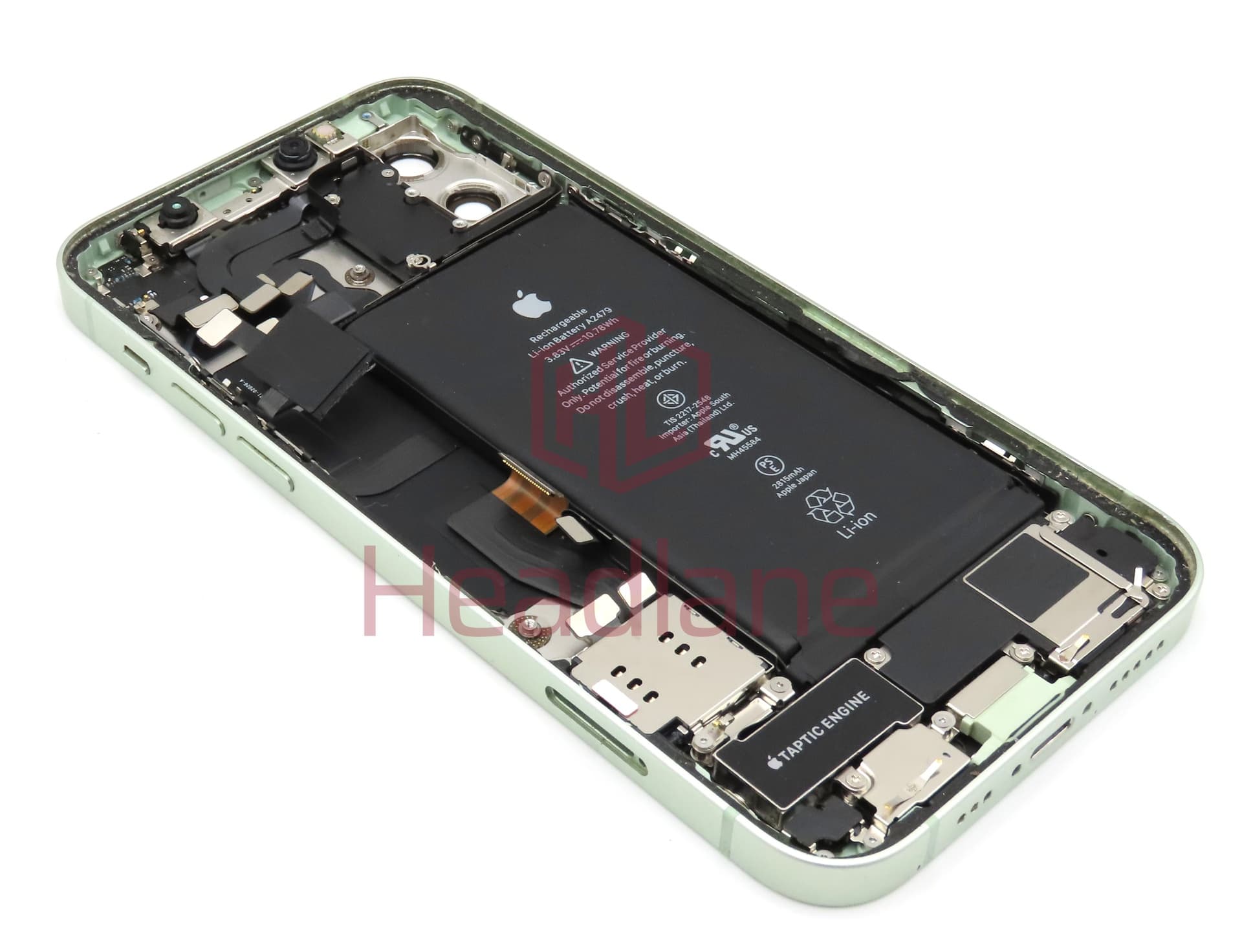 iPhone 12 Back / Battery Cover + Small Parts - Green (Pulled - Grade C) (No Camera) - view 2