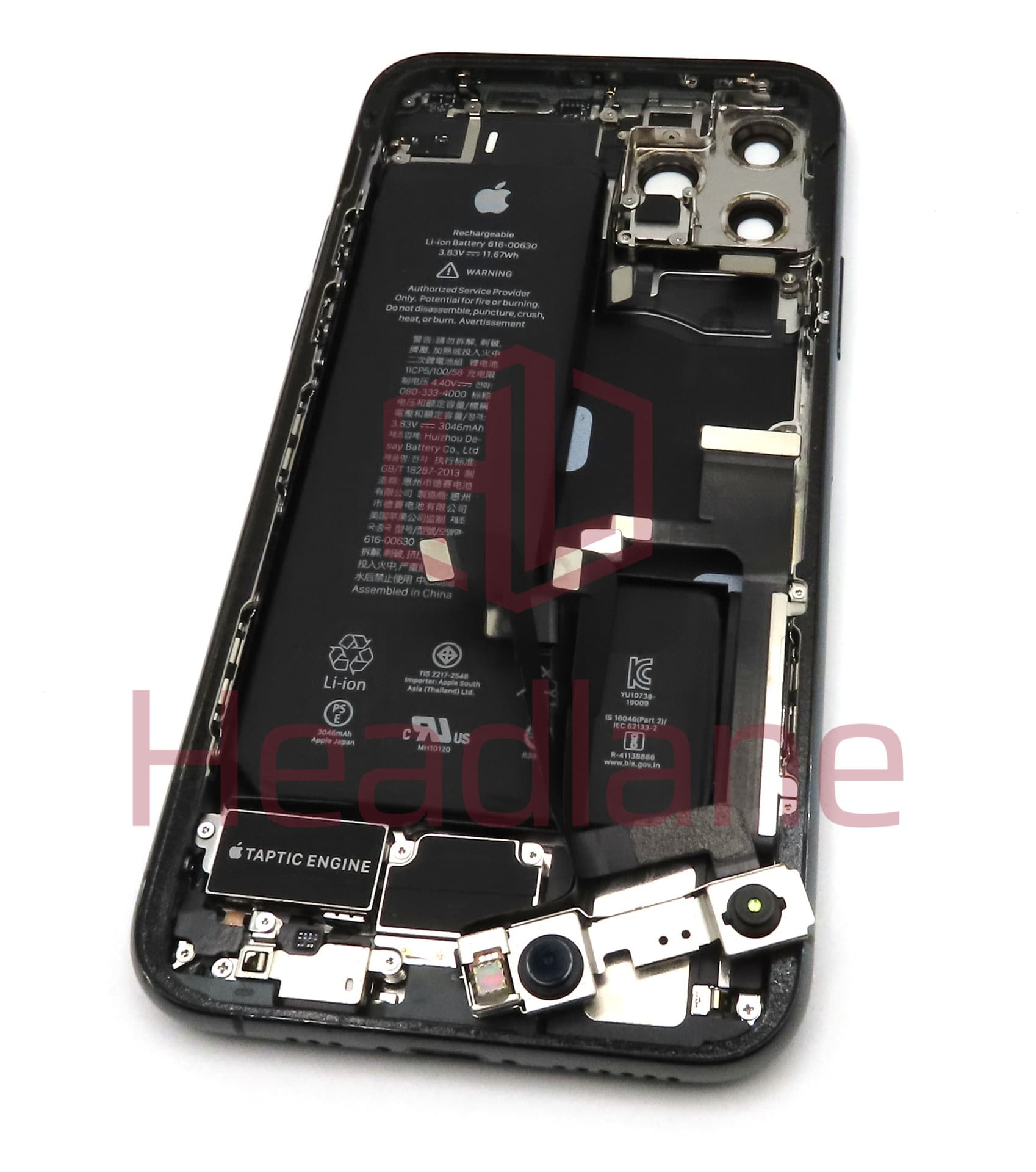 Apple iPhone 11 Pro Back / Battery Cover + Small Parts - Green (Pulled - Grade A) (No Camera) - view 2