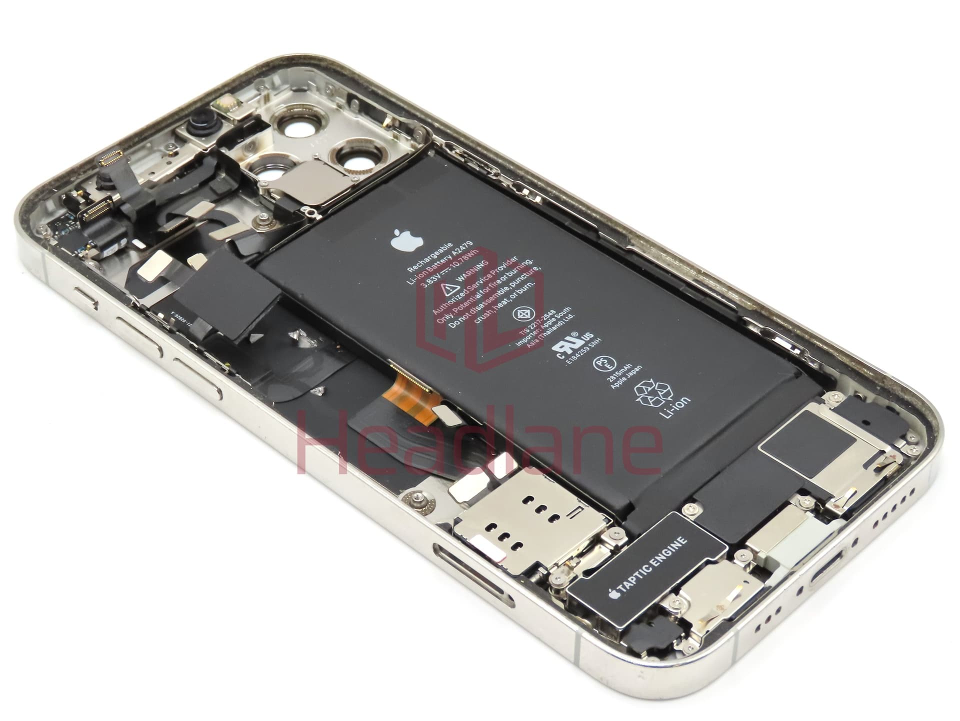 Apple iPhone 12 Pro Back / Battery Cover + Small Parts - Silver (Grade C) (No Camera) - view 2