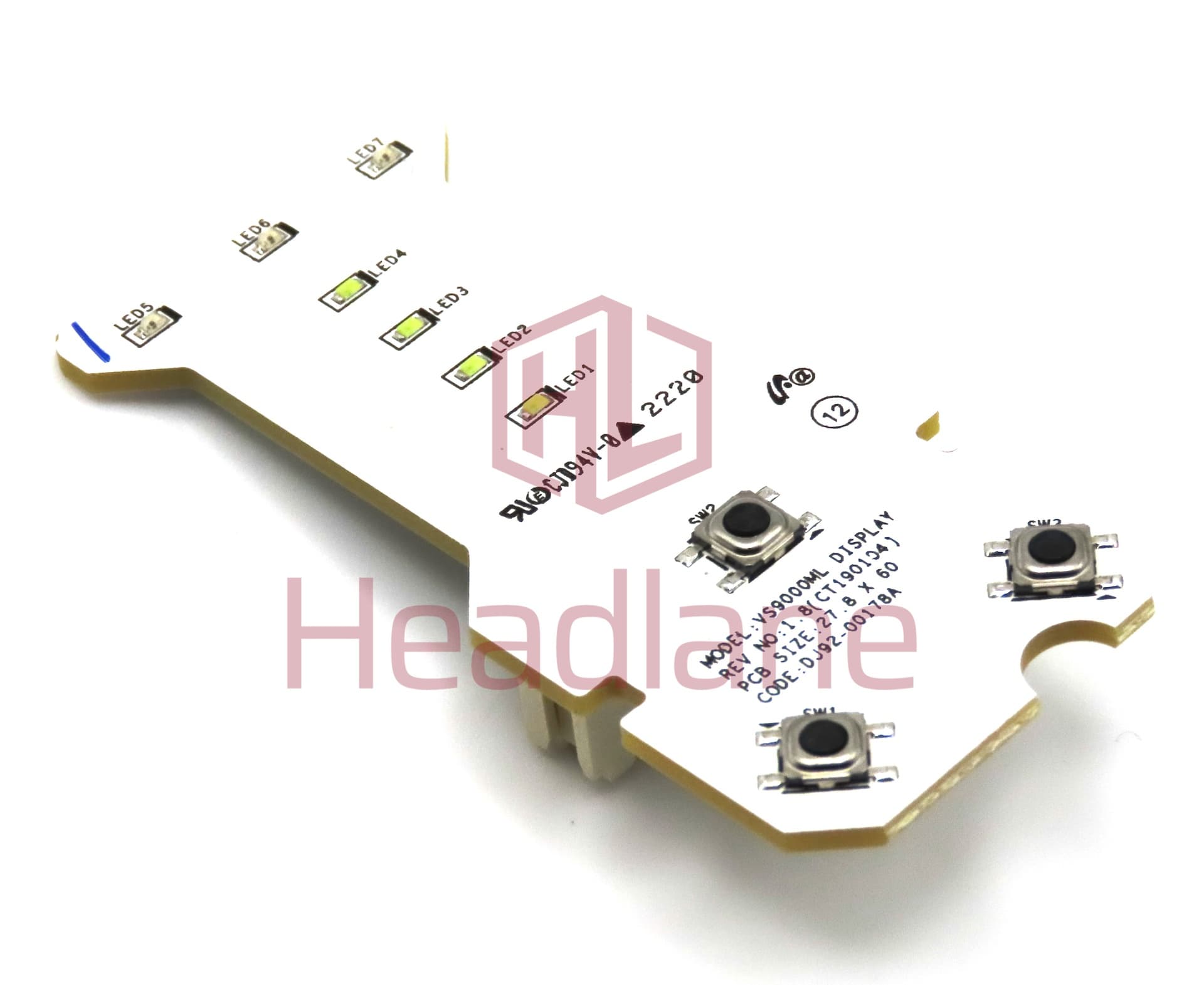 Samsung VS20B75AGR1 Jet 75E Pet Cordless Vacuum Button / LED Module - view 2