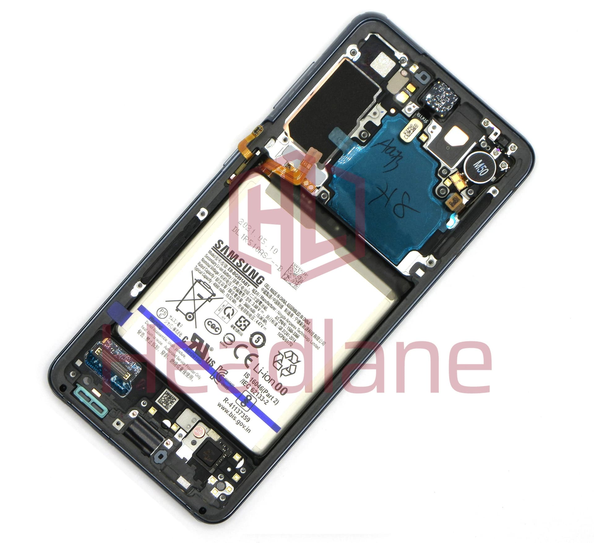 Samsung SM-G991 Galaxy S21 5G LCD Display / Screen + Touch + Battery - Phantom Grey (Without Camera) - view 2