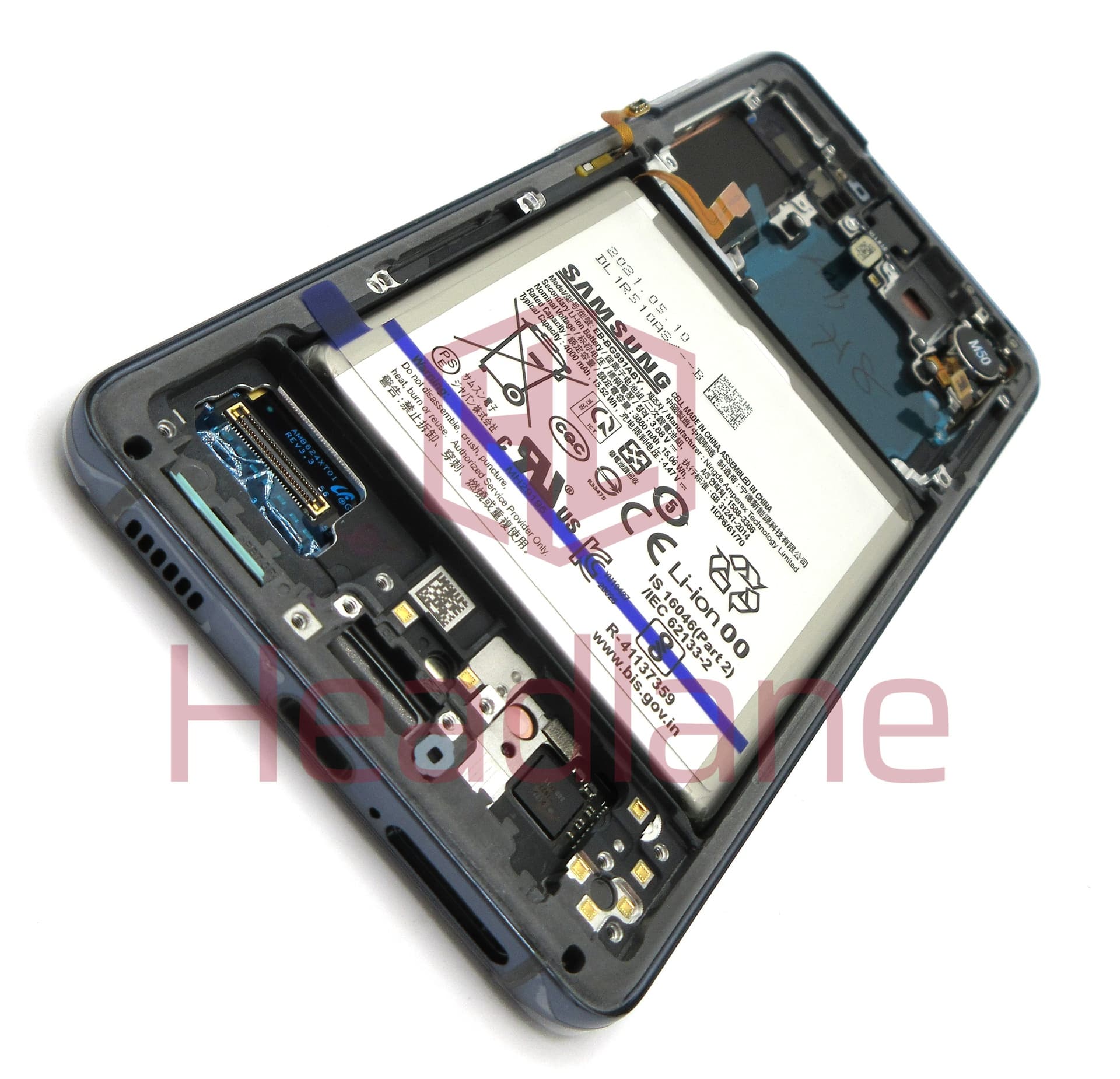 Samsung SM-G991 Galaxy S21 5G LCD Display / Screen + Touch + Battery - Phantom Grey (Without Camera) - view 3