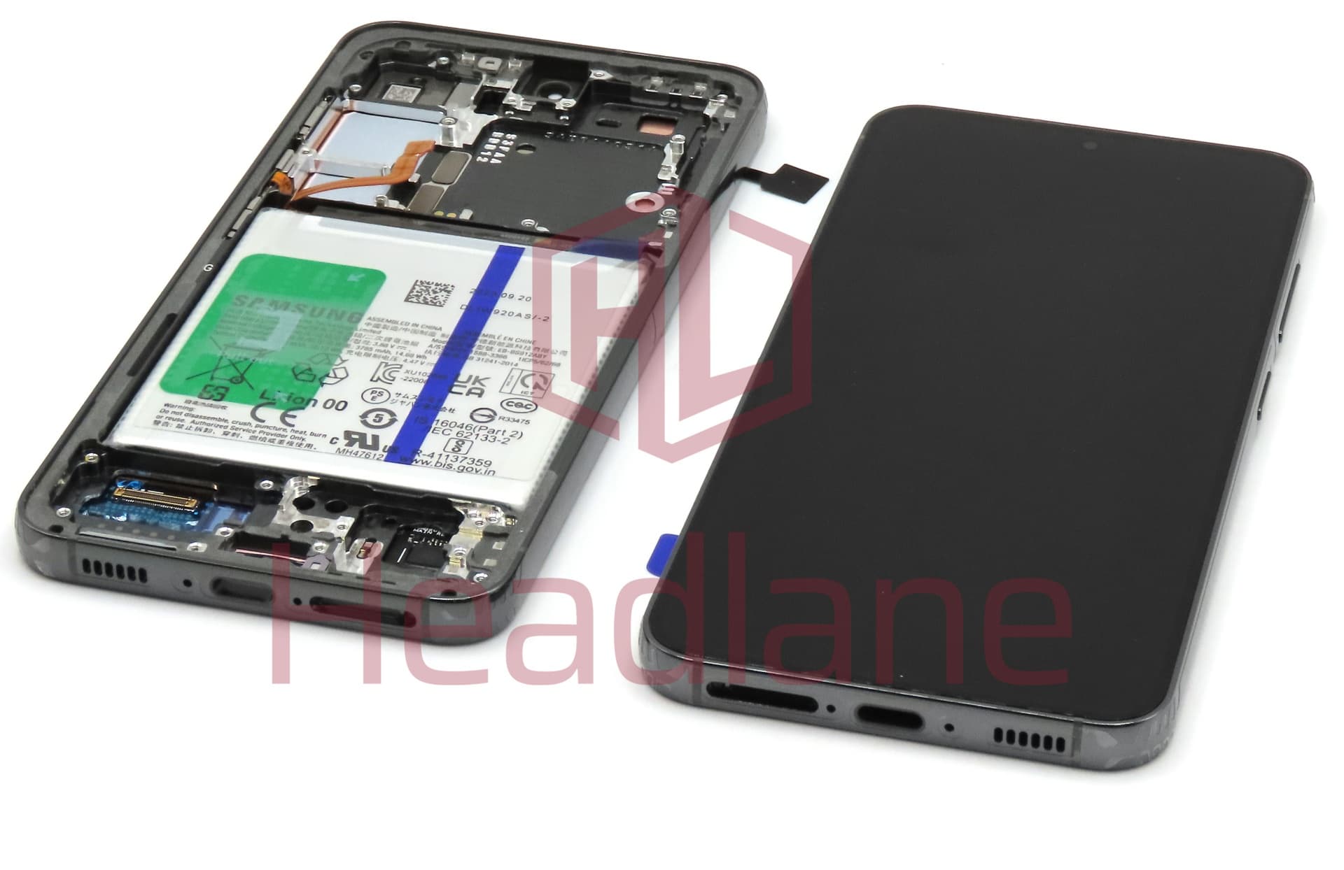 Samsung SM-S911 Galaxy S23 LCD Display / Screen + Touch + Battery - Green - view 2