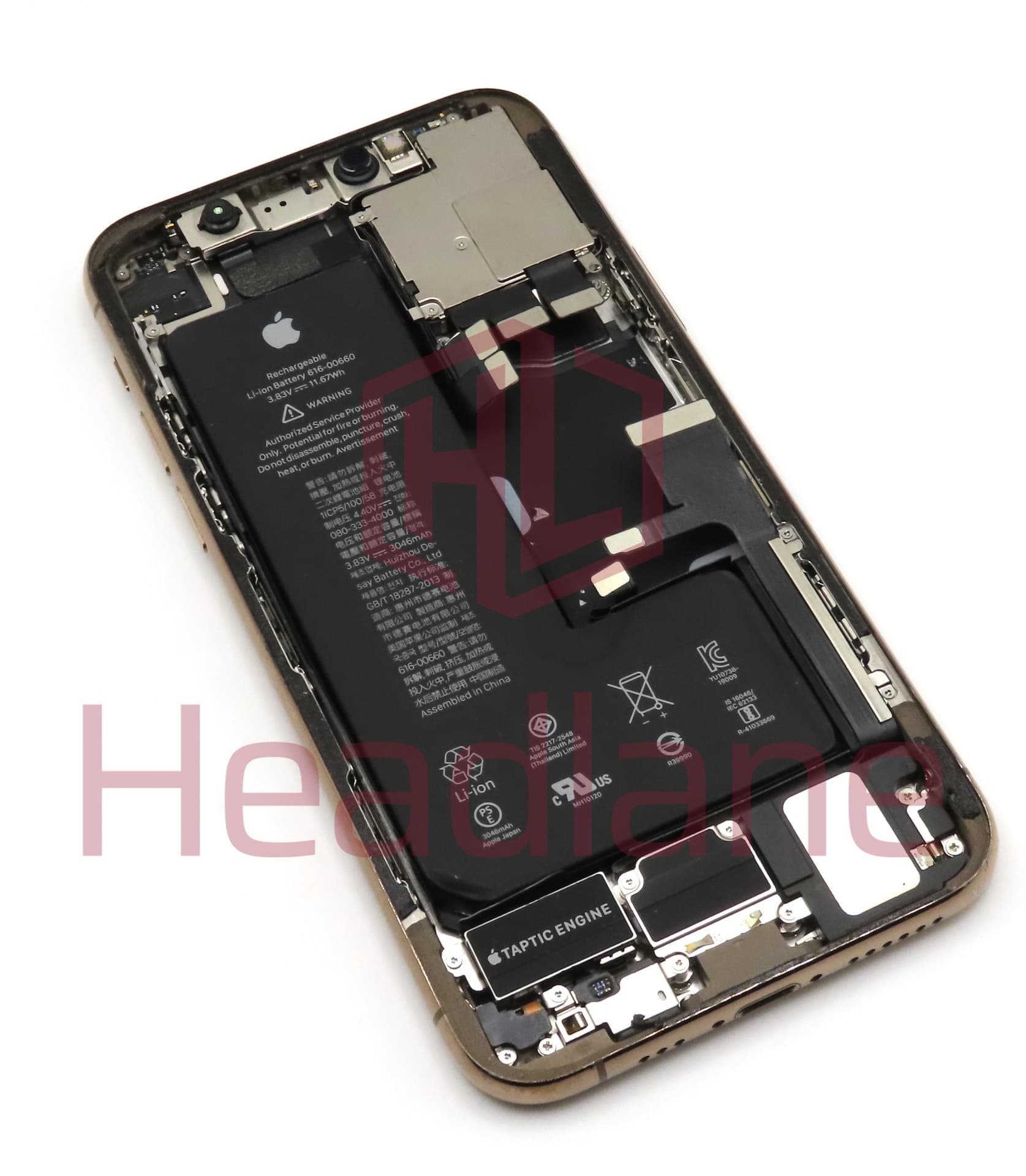 Apple iPhone 11 Pro Back / Battery Cover + Small Parts - Gold (Pulled - Grade C) - view 2