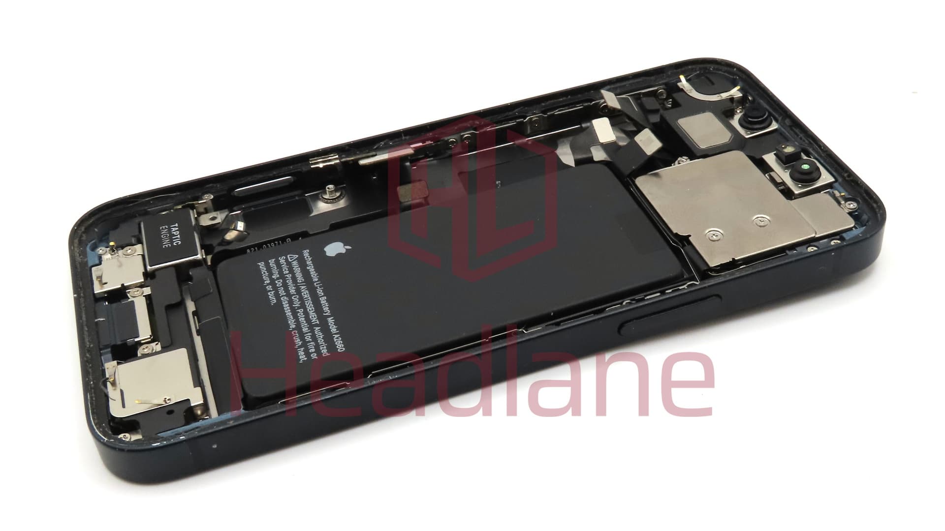 Apple iPhone 13 Mini Back / Battery Cover + Small Parts - Black (Pulled - Grade C) - view 2