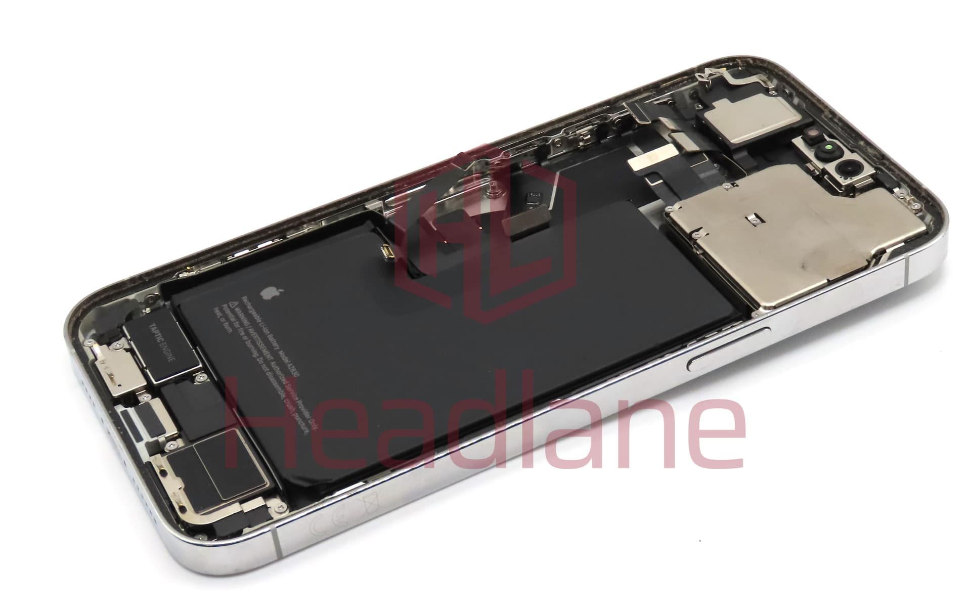 iPhone 14 Pro Max Back / Battery Cover + Small Parts - Silver (Pulled - Grade C) - view 2