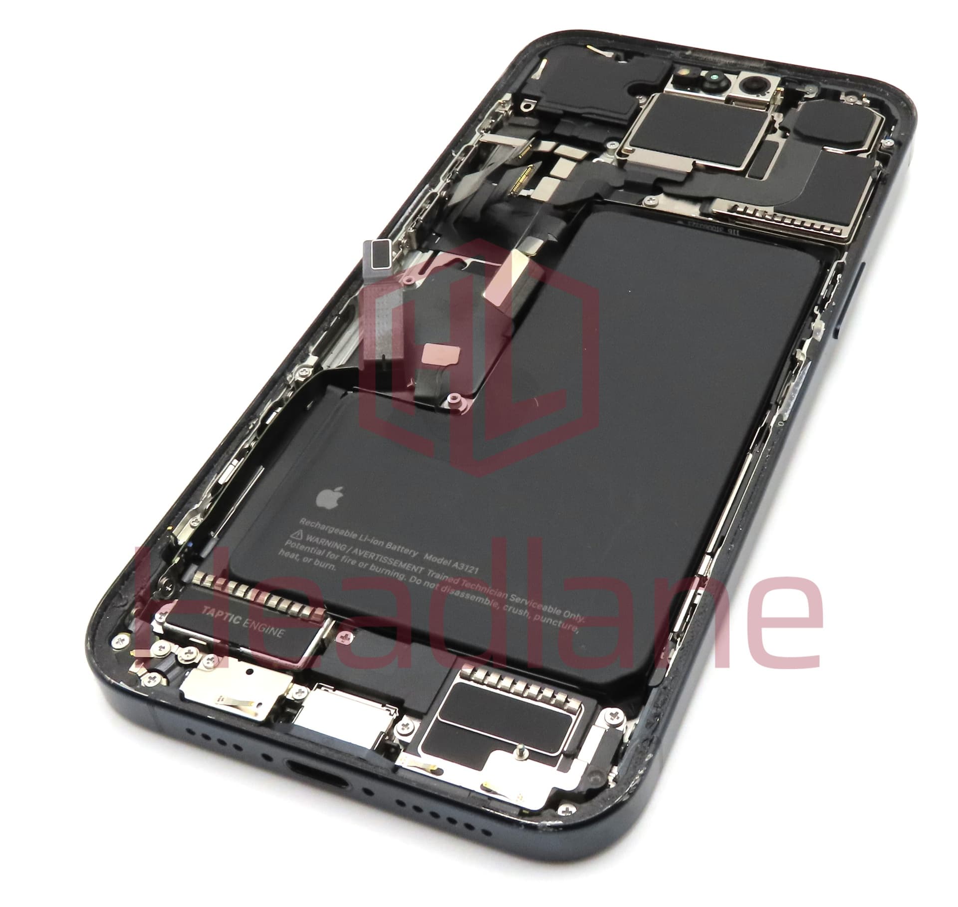 Apple iPhone 15 Pro Max Back / Battery Cover + Small Parts - Blue Titanium (Pulled - Grade B) - view 2