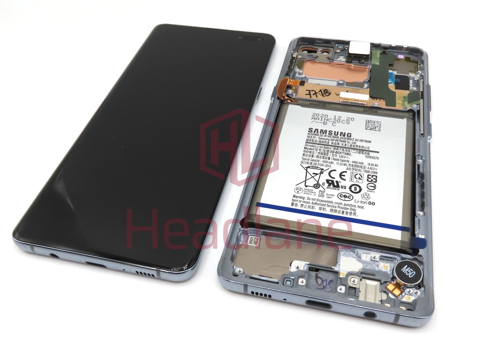 Samsung SM-G977 Galaxy S10 5G LCD Display / Screen + Touch + Battery - Majestic Black - view 3