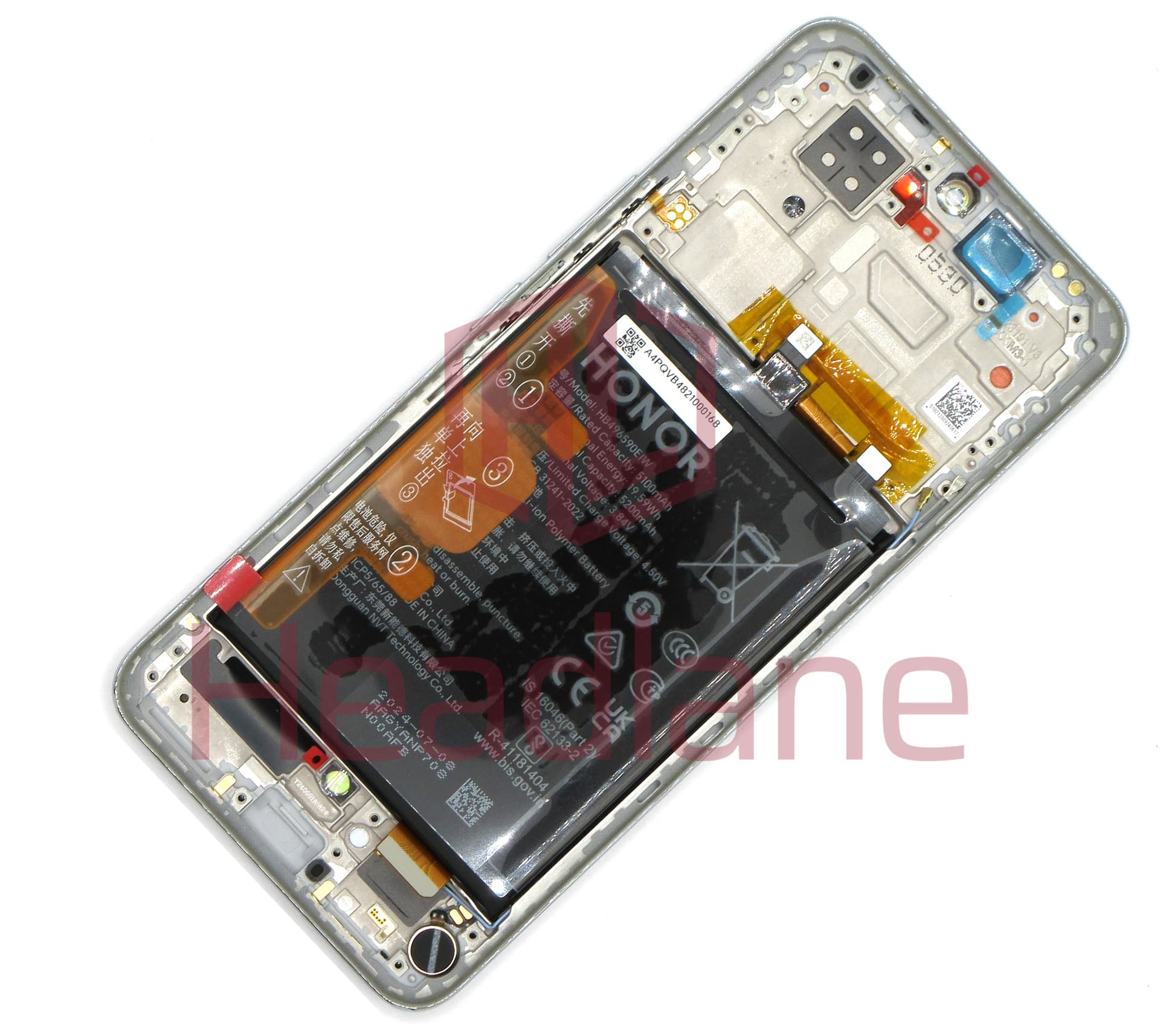 Honor 200 LCD Display / Screen + Touch + HB496590EIW Battery - Moonlight White - view 2