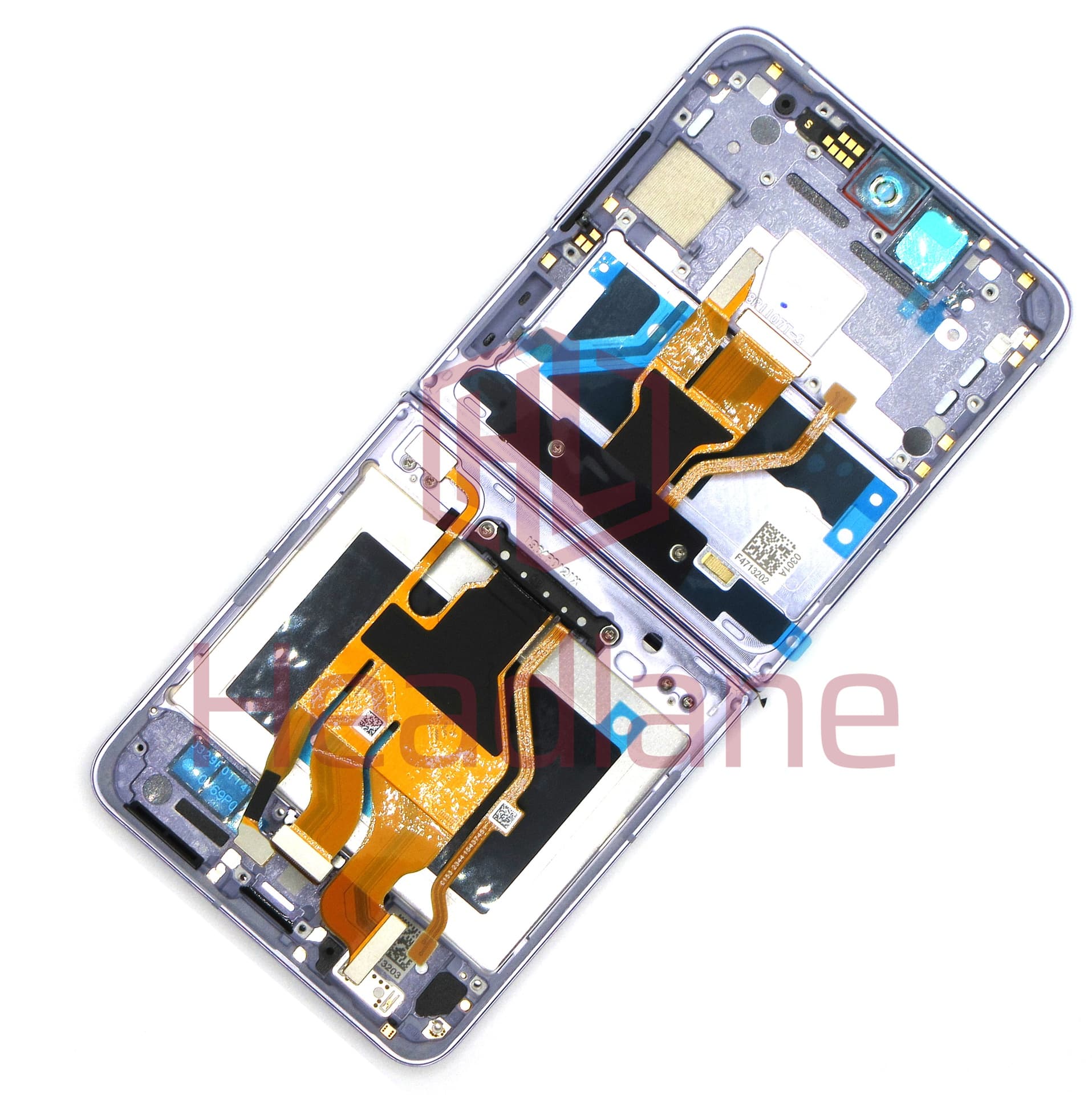 Oppo PGT110 CPH2437 Find N2 Flip Main / Inner LCD Display / Screen + Touch - Purple - view 2