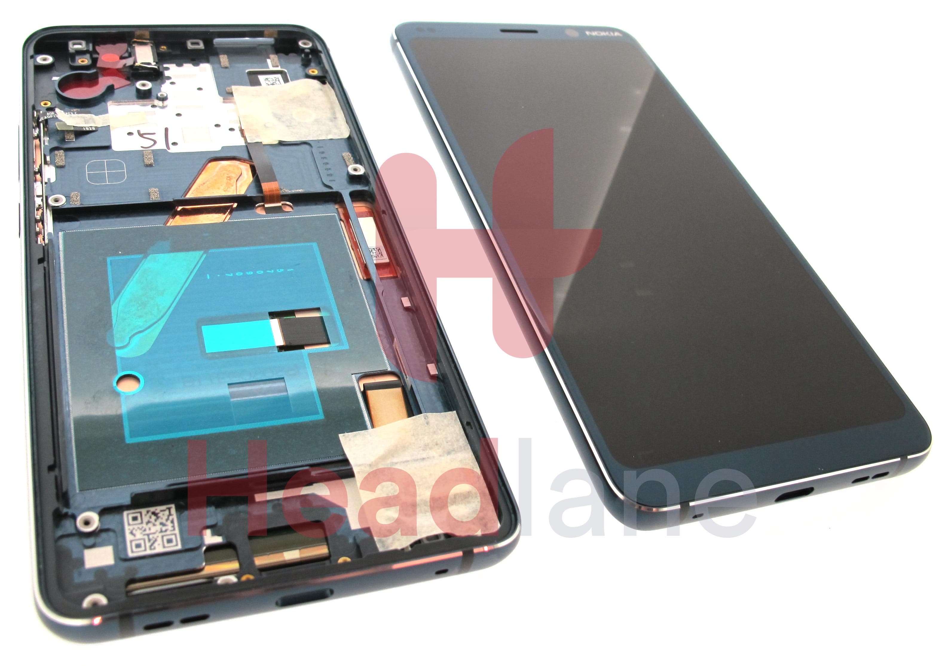 Nokia TA-1087 TA-1082 9 PureView LCD Display / Screen + Touch - Blue - view 2