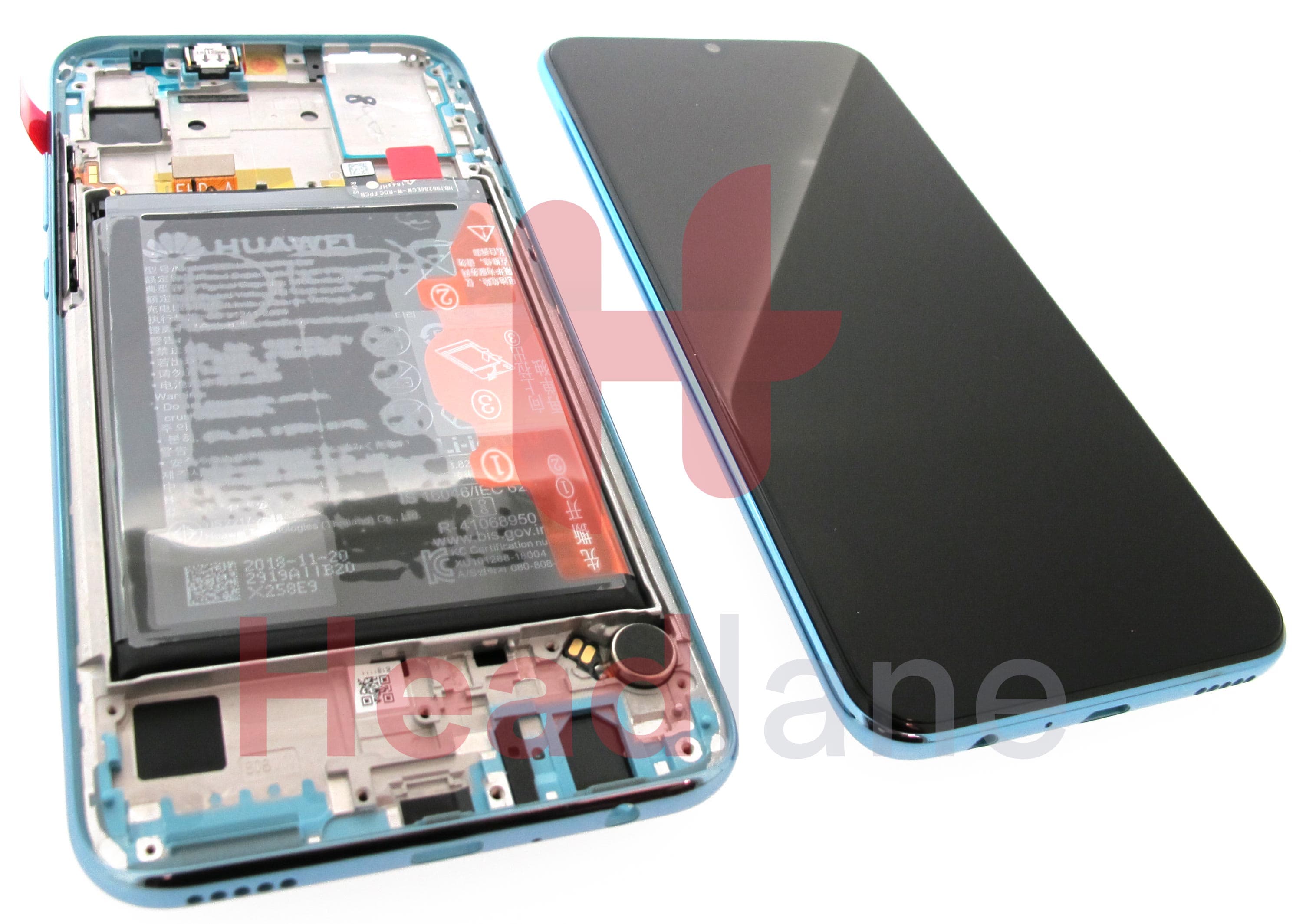 Huawei Honor 10 Lite LCD Display / Screen + Touch + Battery - Sapphire Blue - view 2