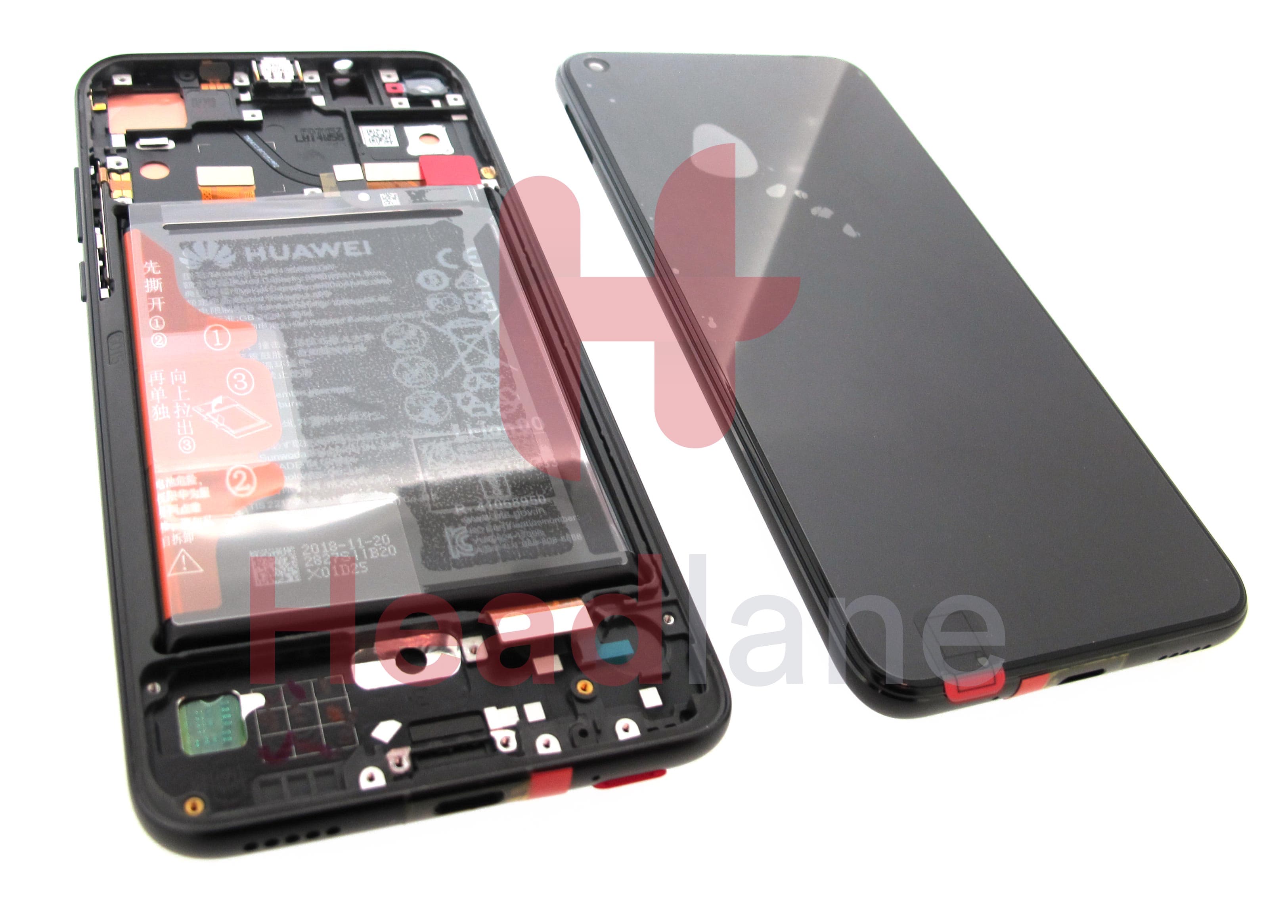 Huawei Honor View 20 LCD Display / Screen + Touch + Battery Assembly - Black - view 2