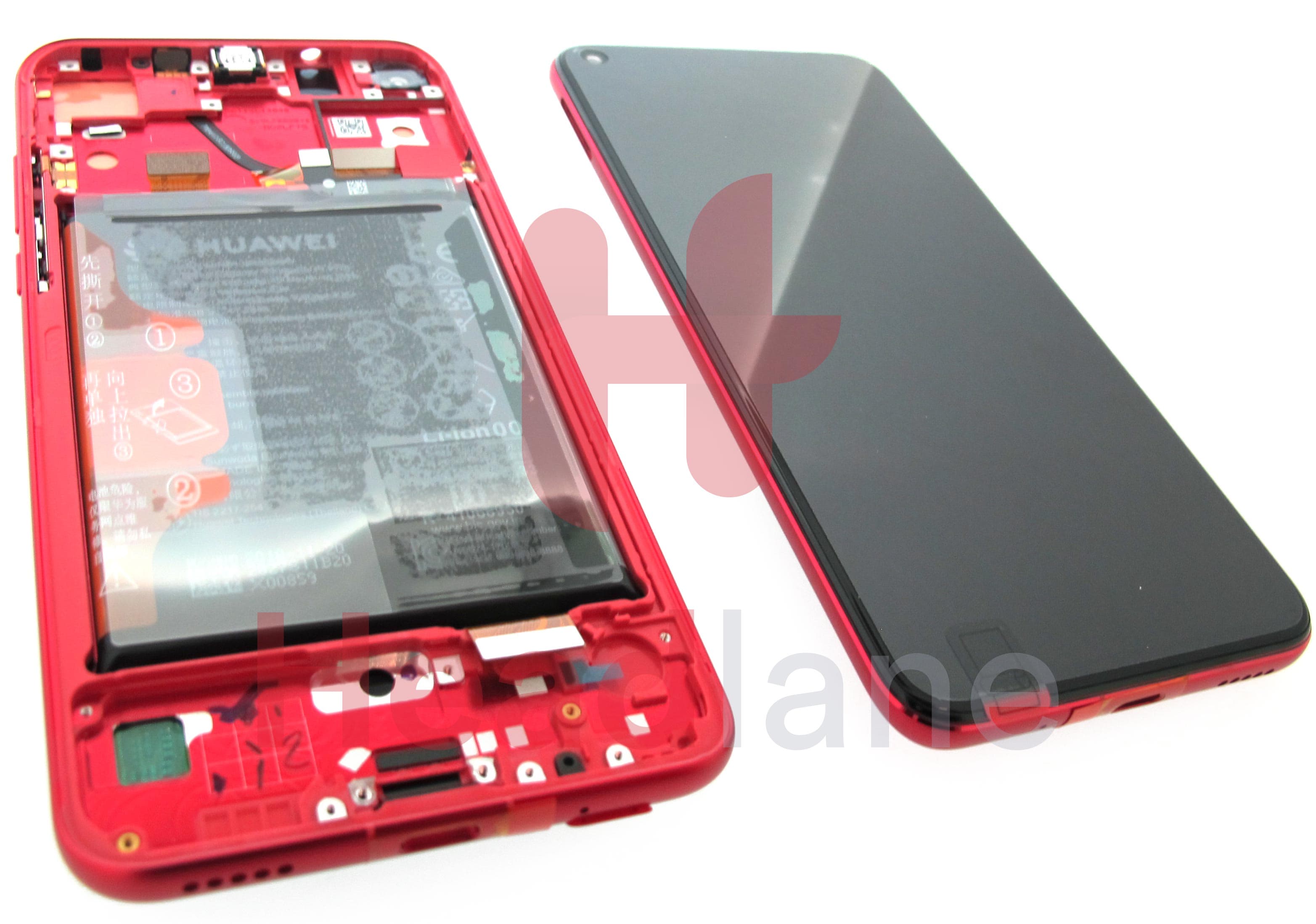 Huawei Honor View 20 LCD Display / Screen + Touch + Battery Assembly - Red - view 2