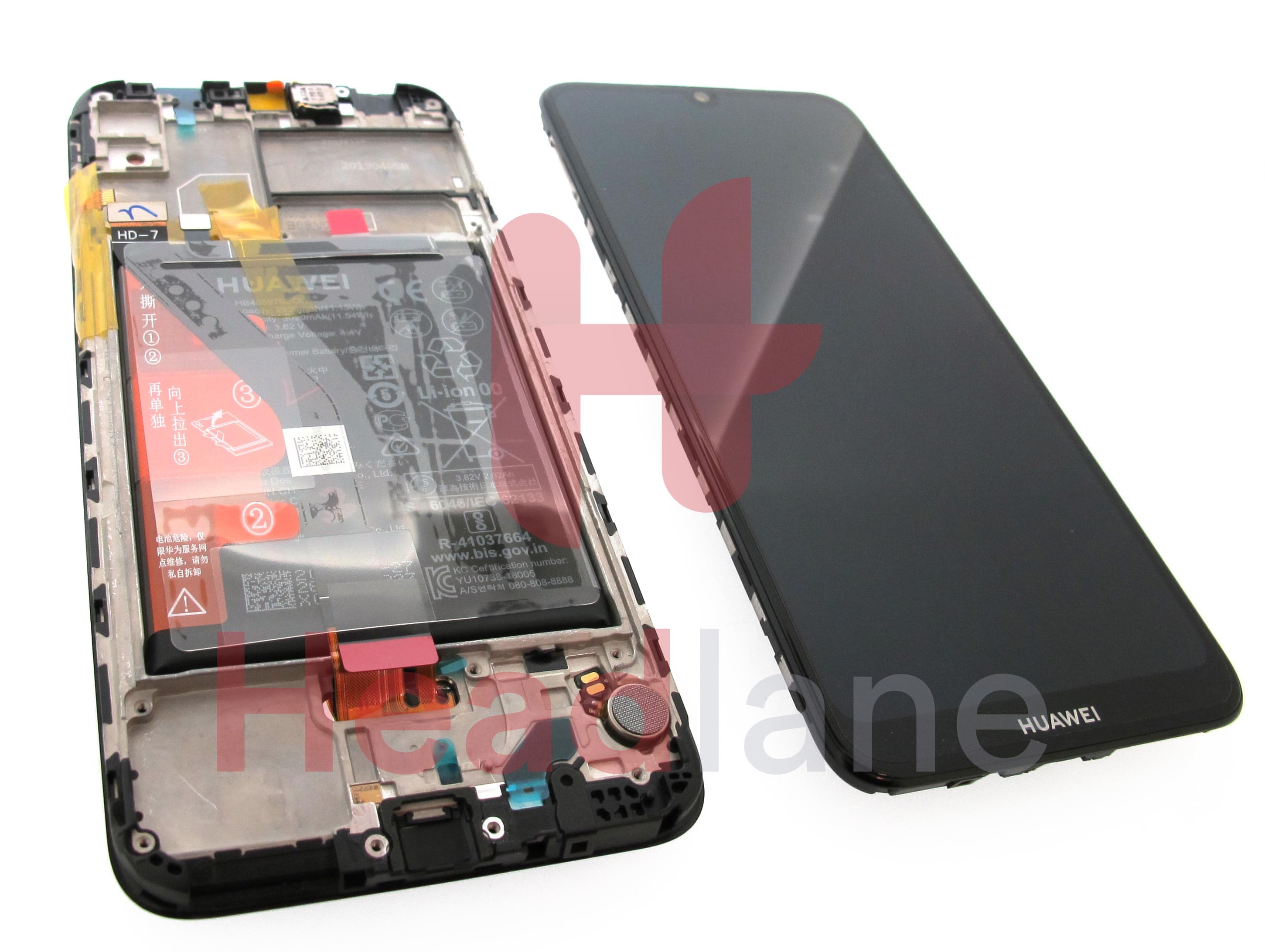 Huawei Y6 (2019) LCD Display / Screen + Touch + Battery - view 2