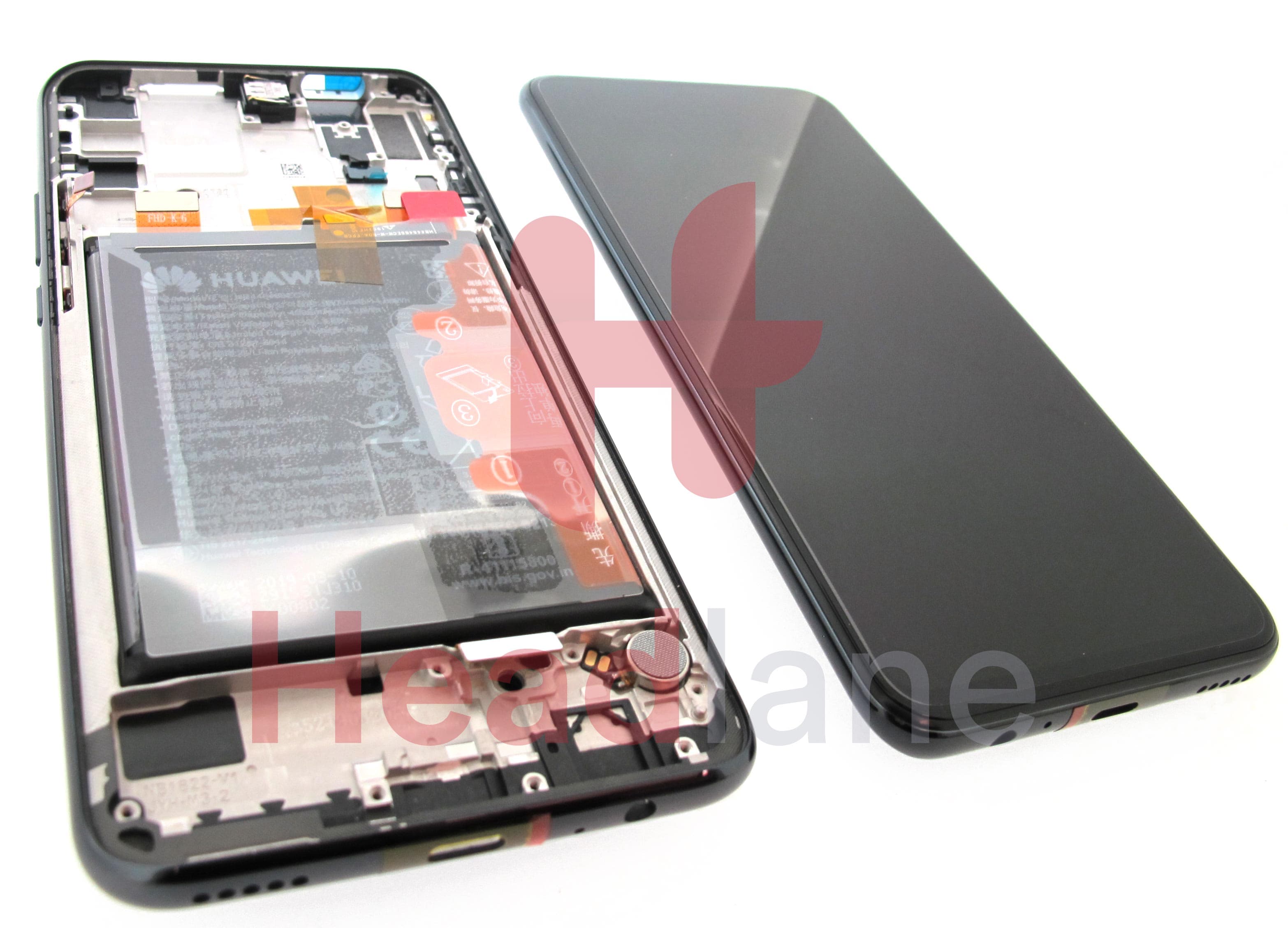 Huawei P Smart Z LCD Display / Screen + Touch + Battery - Black - view 2