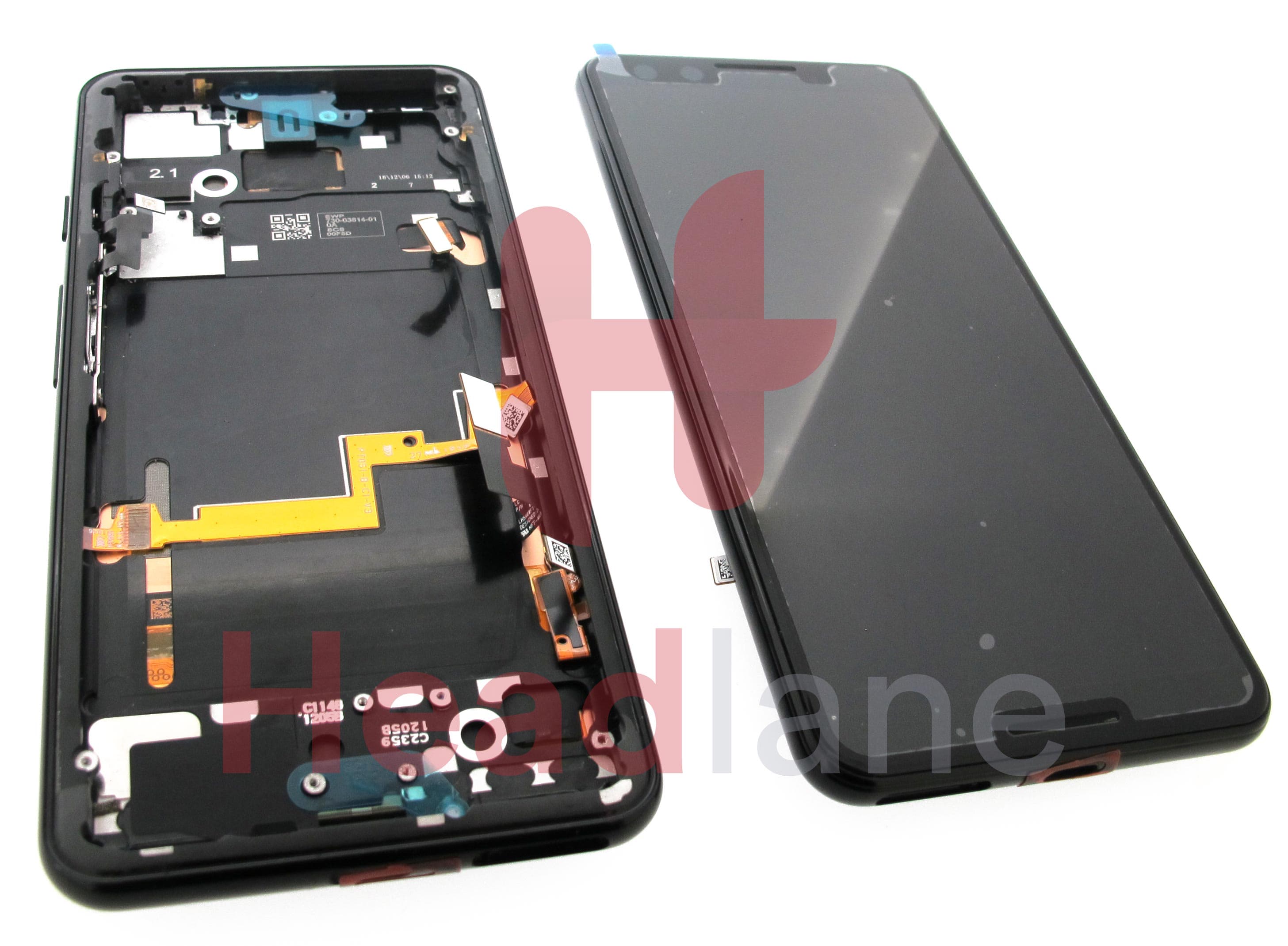 Google Pixel 3 LCD Display / Screen + Touch - Just Black - view 2