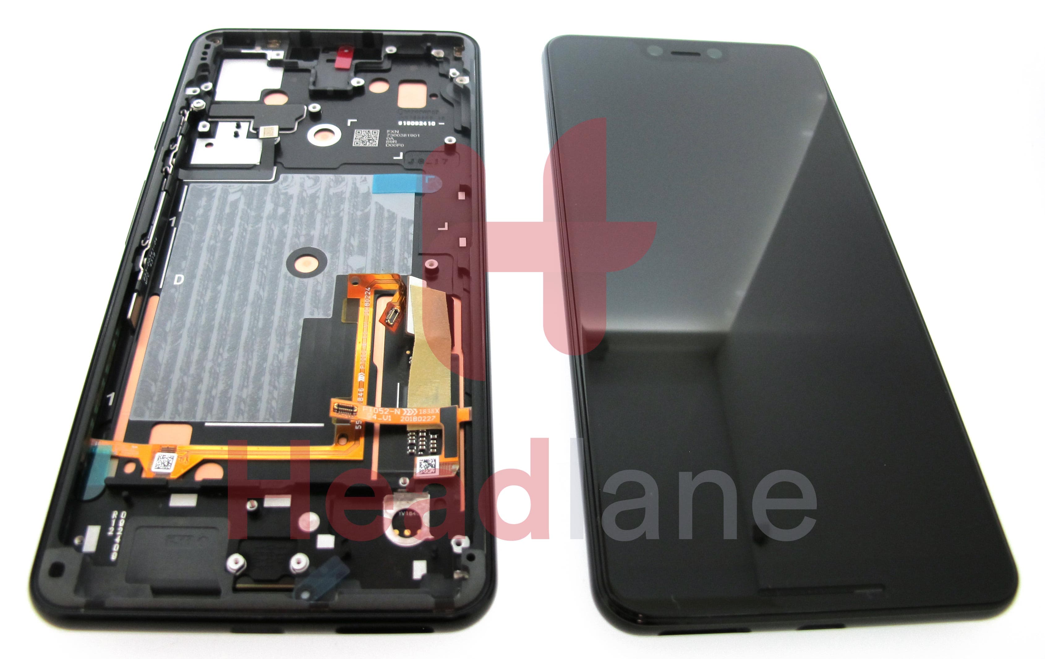 Google Pixel 3 XL LCD Display / Screen + Touch - Just Black - view 2