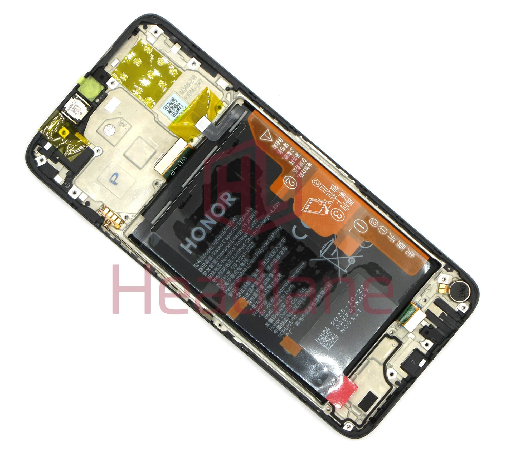 Honor X5 Plus X6a LCD Display / Screen + Touch + HB466594EGW Battery - Black - view 3