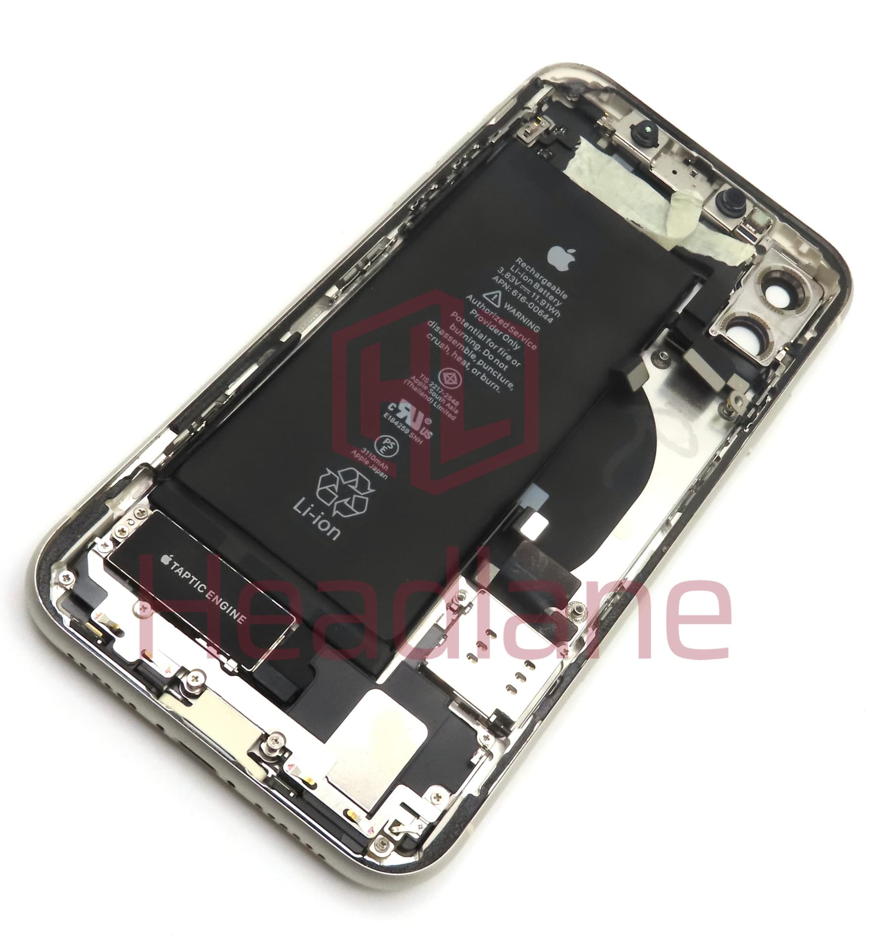 Apple iPhone 11 Back / Battery Cover + Small Parts - White (Pulled - Grade A) (No Camera) - view 2