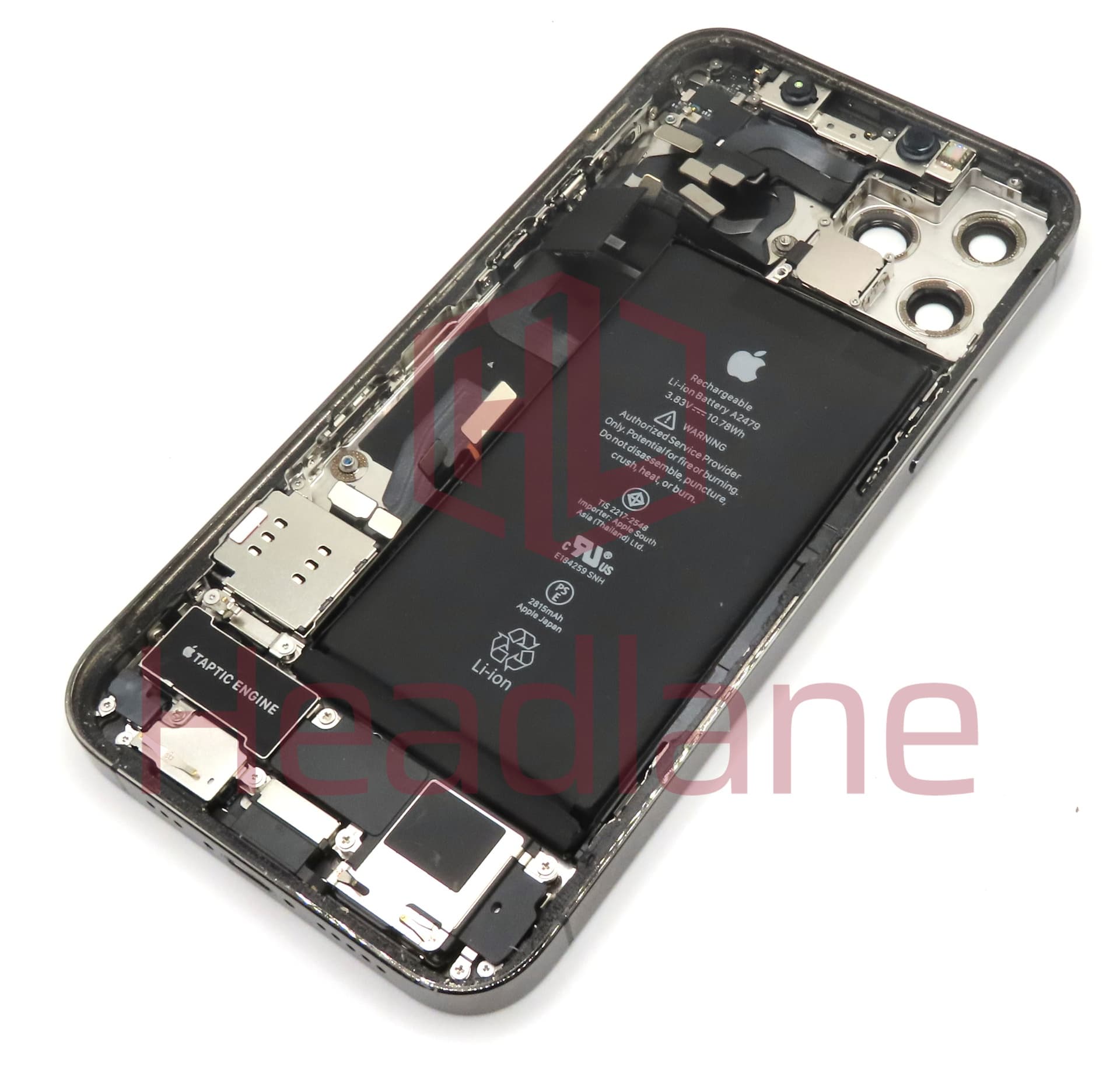 Apple iPhone 12 Pro Back / Battery Cover + Small Parts - Graphite (Grade C) (No Camera) - view 2