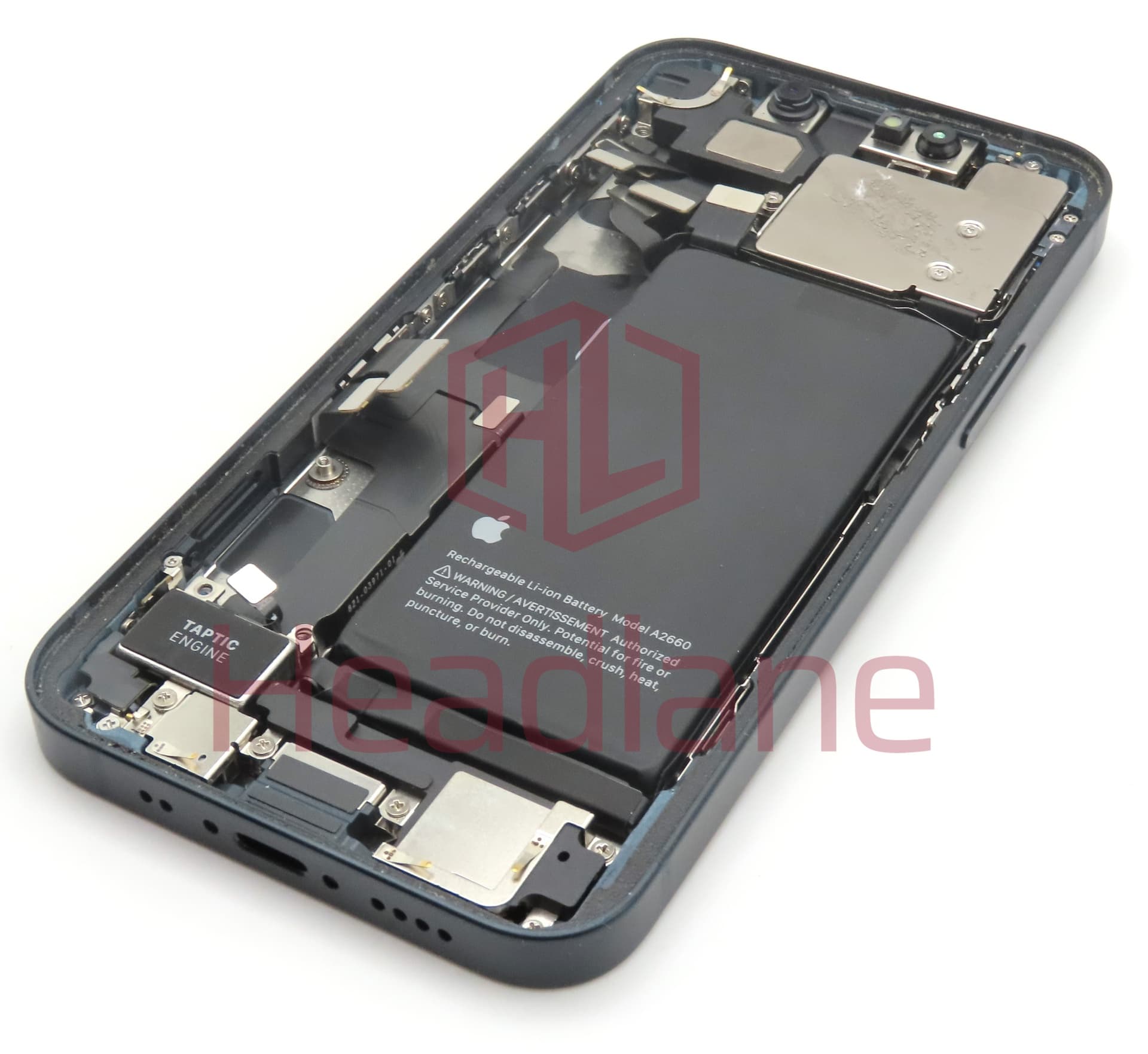 Apple iPhone 13 Mini Back / Battery Cover + Small Parts - Black (Pulled - Grade A) - view 2