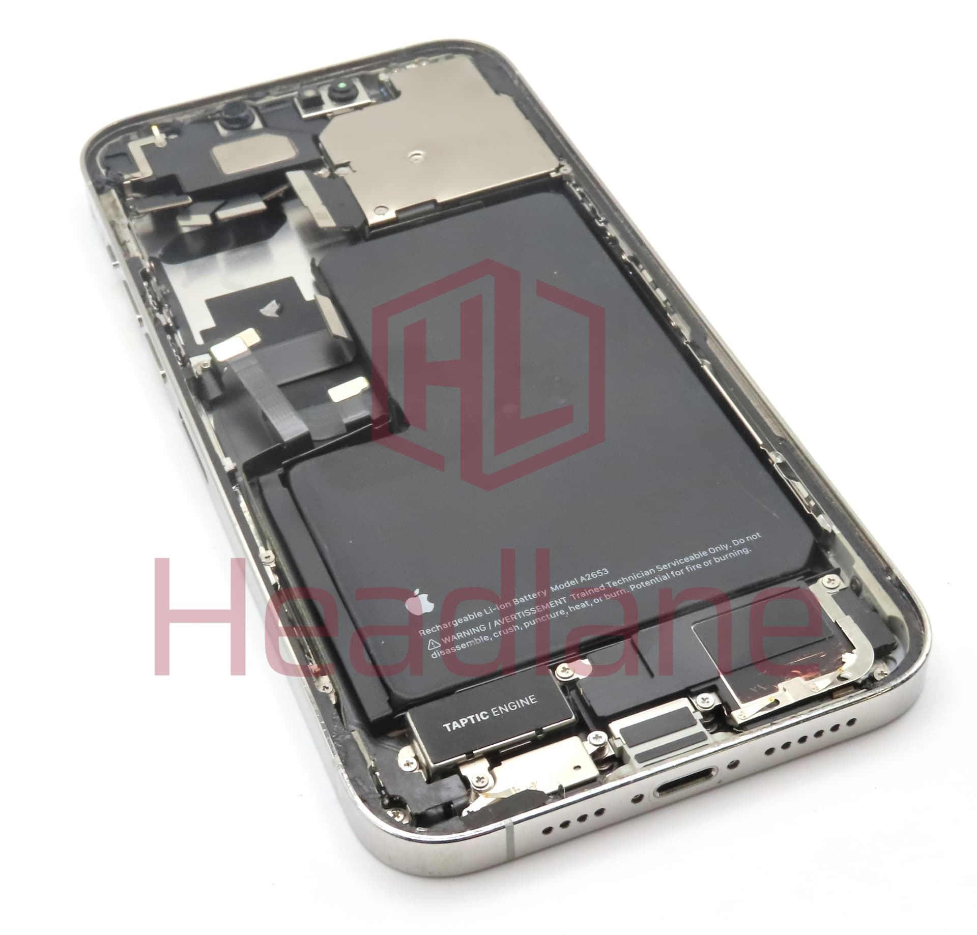 iPhone 13 Pro Max Back / Battery Cover + Small Parts - Silver (Pulled - Grade C) - view 2