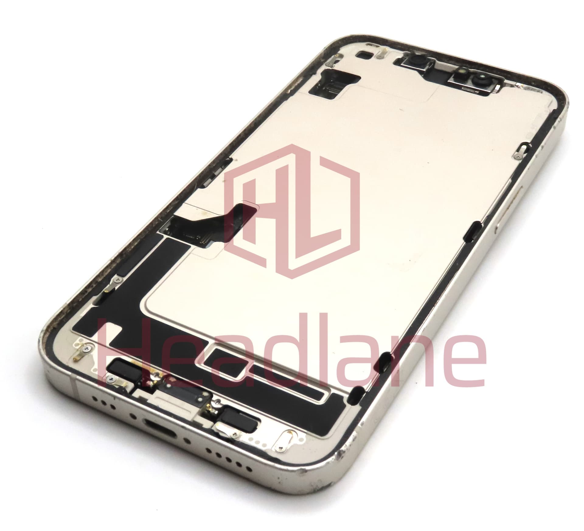 iPhone 14 Back / Battery Cover + Small Parts - Starlight (Pulled - Grade C) - view 2