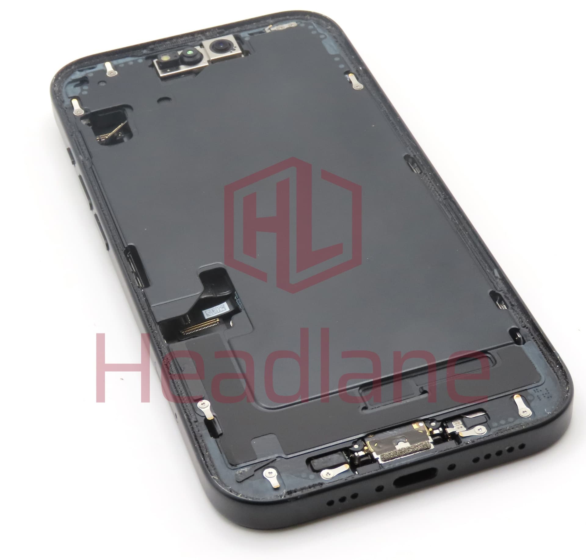 iPhone 15 Back / Battery Cover + Small Parts - Black (Pulled - Grade C) - view 2