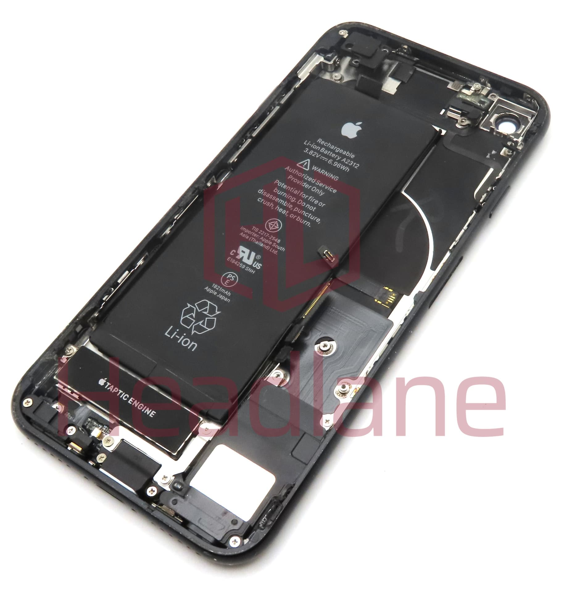 iPhone SE (2nd Gen) Back / Battery Cover + Small Parts - Black (Pulled - Grade C) (No Camera) - view 2