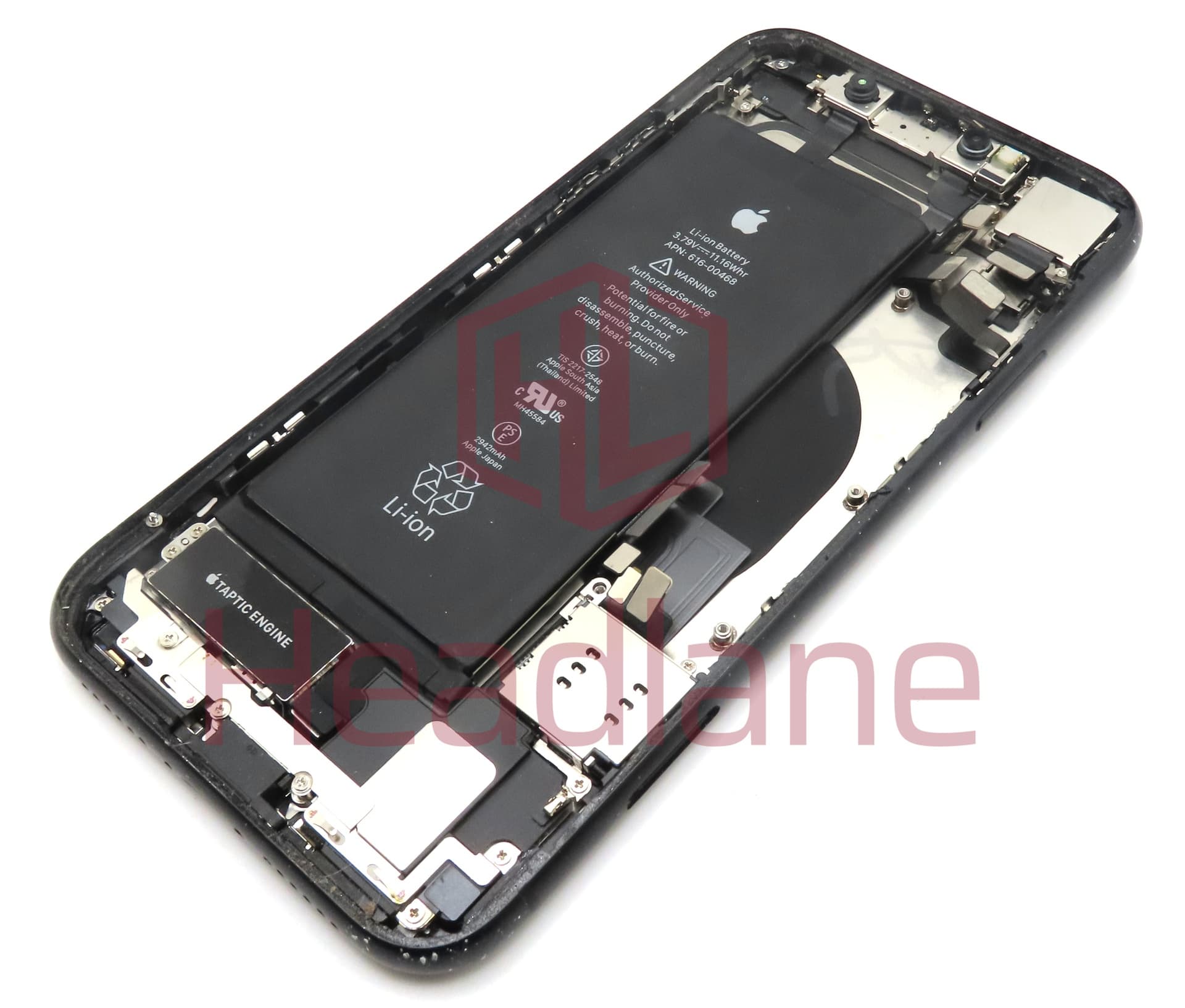 Apple iPhone XR Back / Battery Cover + Small Parts - Black (Pulled - Grade C) - view 2