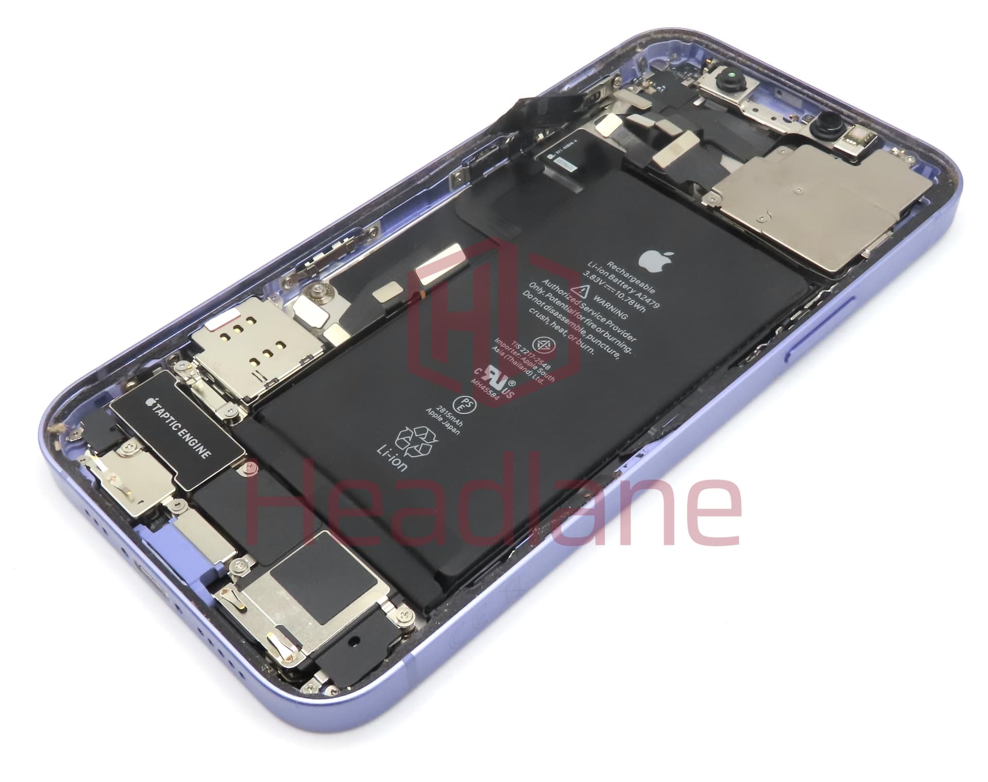 iPhone 12 Back / Battery Cover + Small Parts - Purple (Pulled - Grade C) - view 2