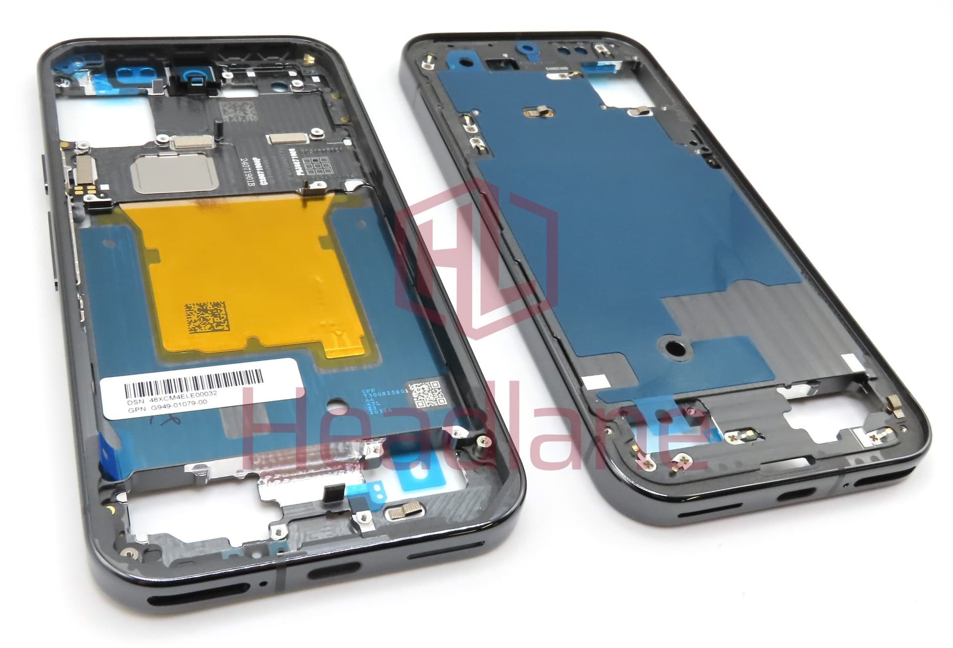 Google Pixel 9 Pro Middle Cover / Chassis  - Obsidian / Black - view 3